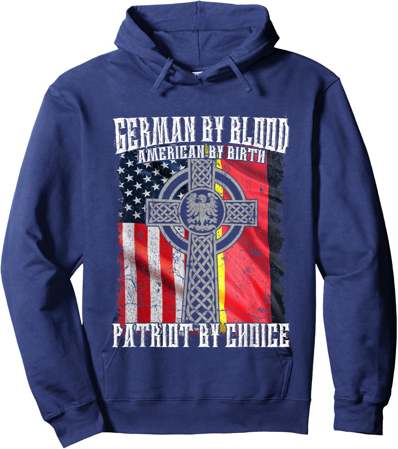 German By Blood American By Birth Patriot By Choice Hoodie - Hoodie | Navy