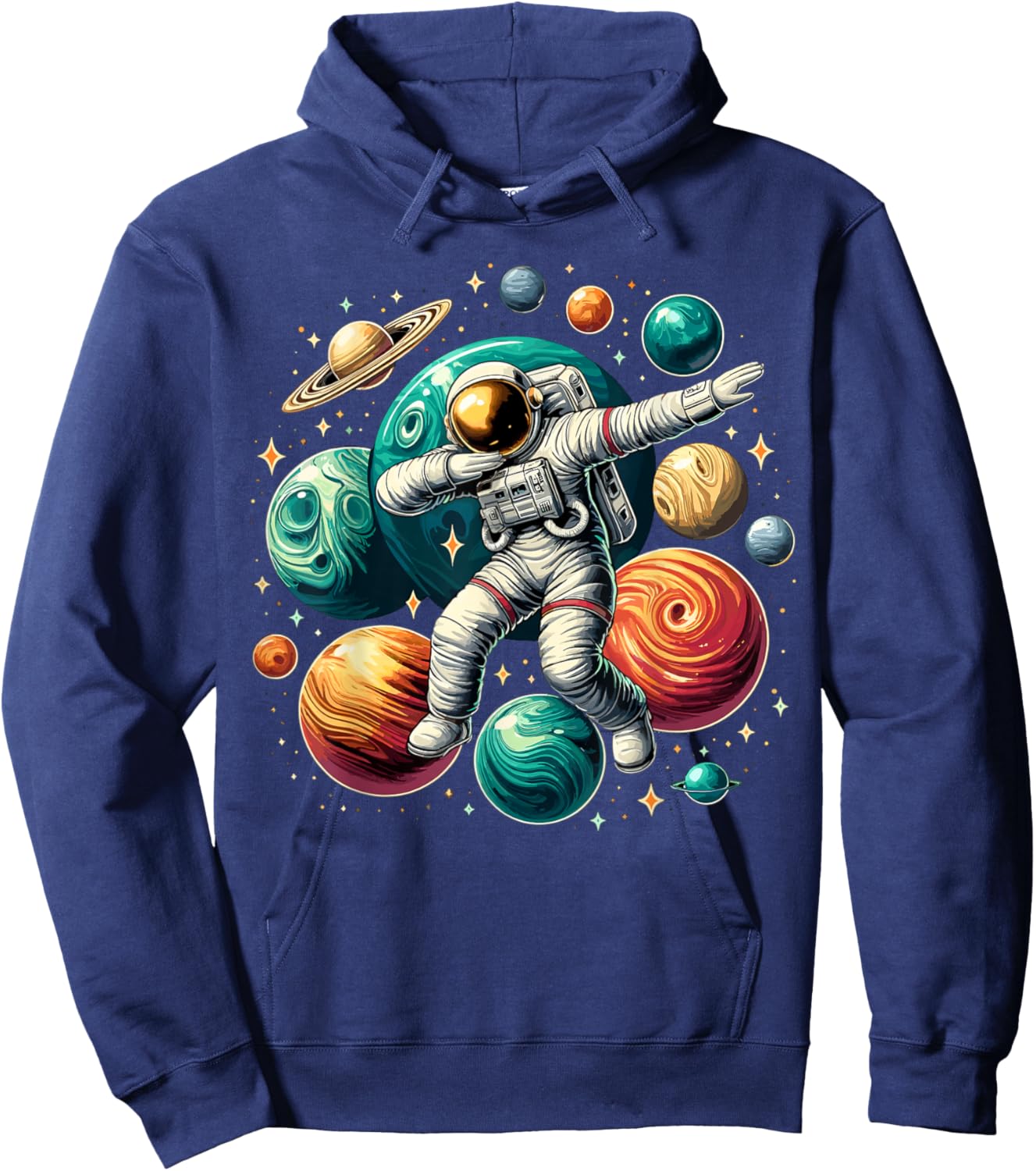 Astronaut Dabbing Planets Astronaut Science Space Hoodie - Hoodie | Navy