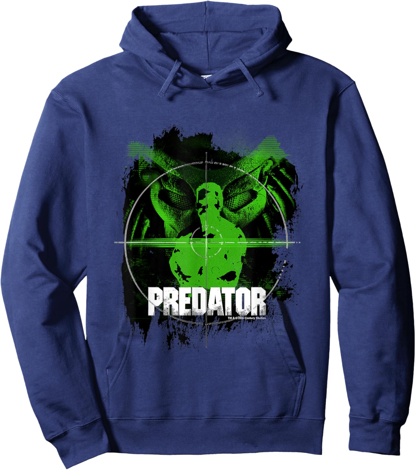 Predator Dutch Alien Hunter Pointer Silhouette Retro Poster Hoodie - Hoodie | Navy