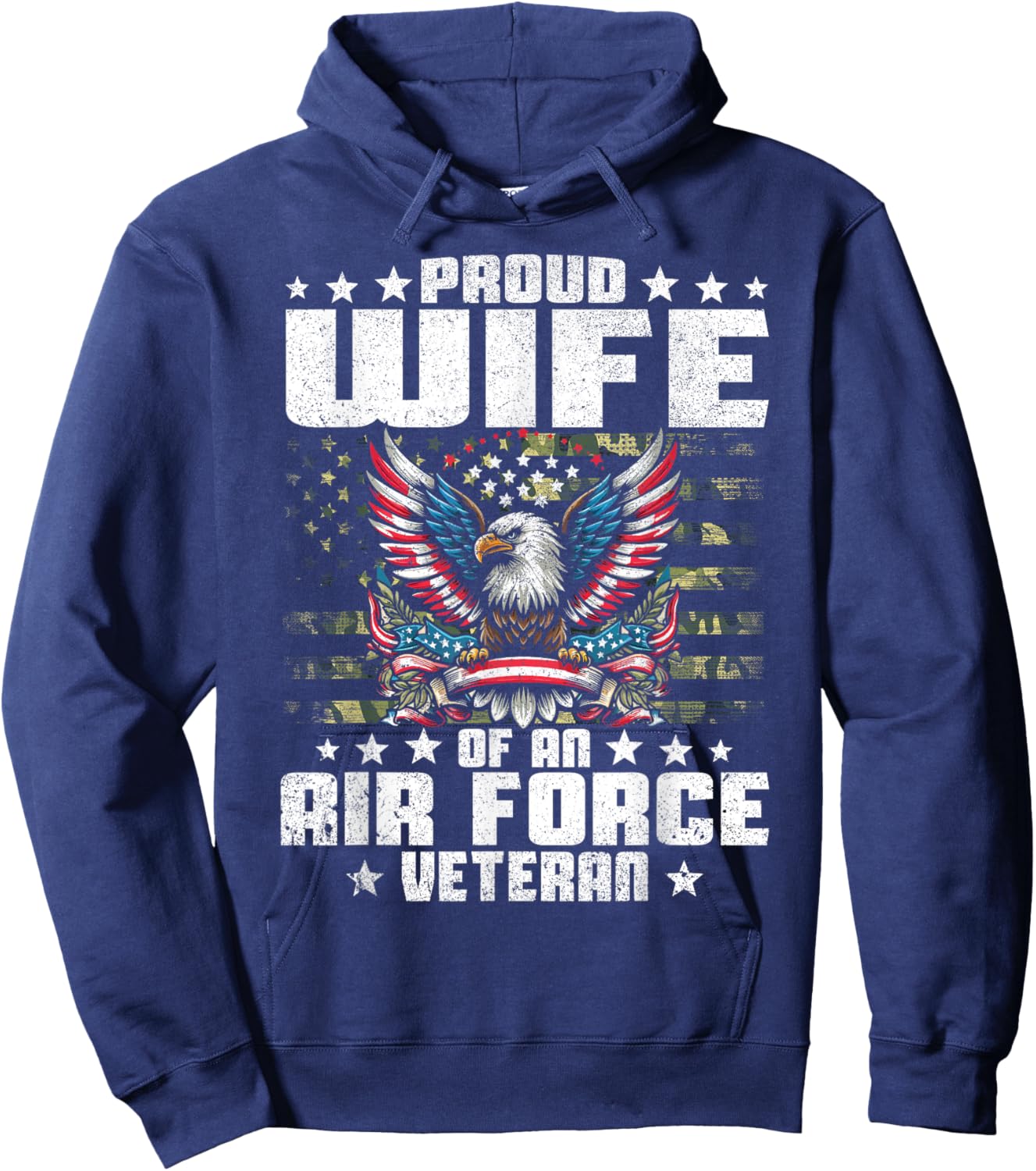 Proud Wife Of An Air Force Veteran Military Vet's Spouse Hoodie - Hoodie | Navy
