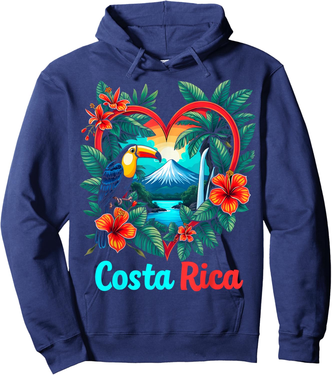 Costa Rica Tropical Hoodie - Hoodie | Navy