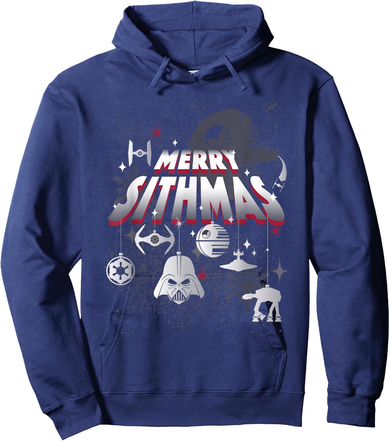 Star Wars Christmas Dark Side Group Shot Merry Sithmas Hoodie - Hoodie | Navy