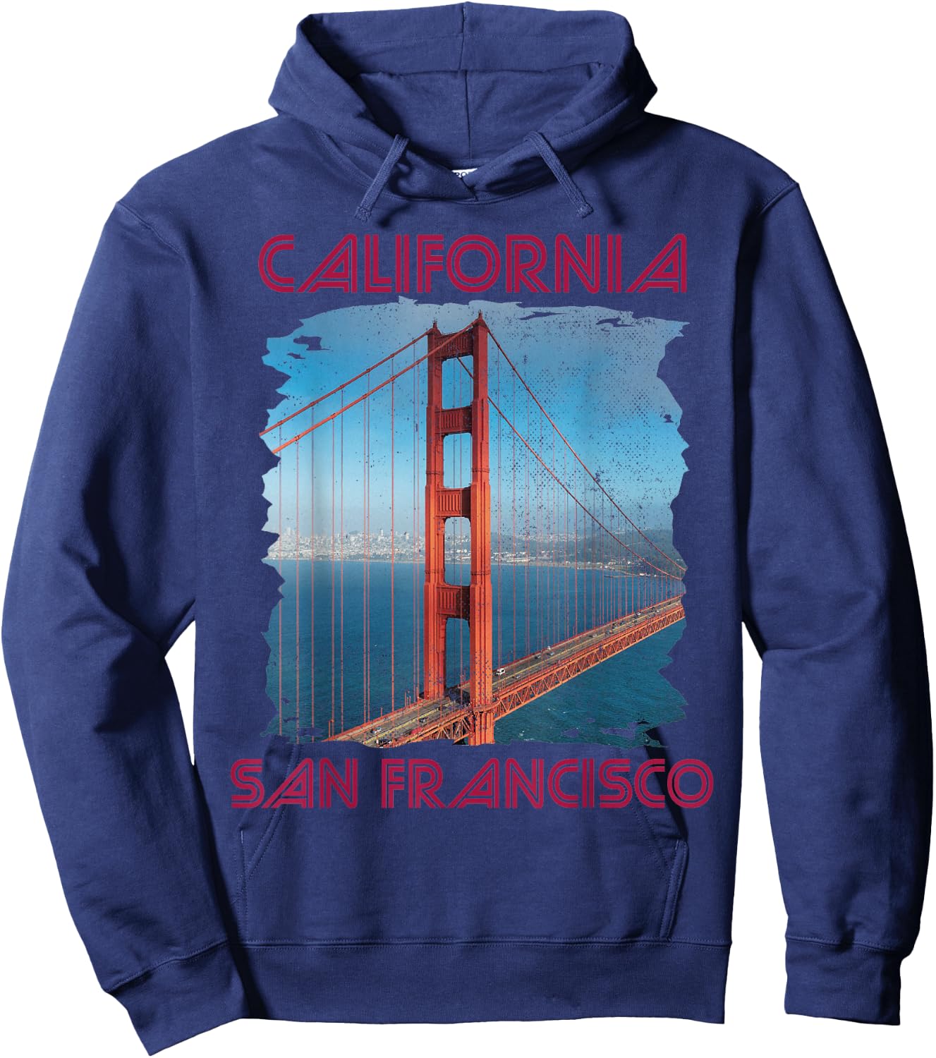 California Golden Gate Bridge Souvenir San Francisco Tour Hoodie - Hoodie | Navy