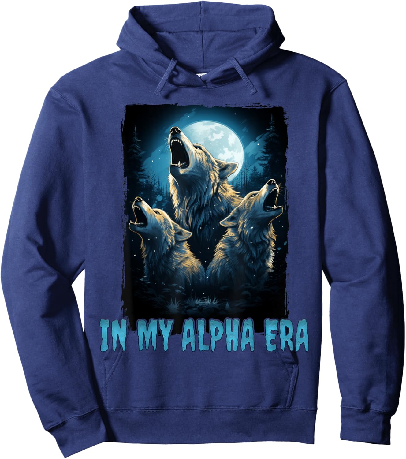 Wolf In My Alpha Era Hoodie - Hoodie | Navy