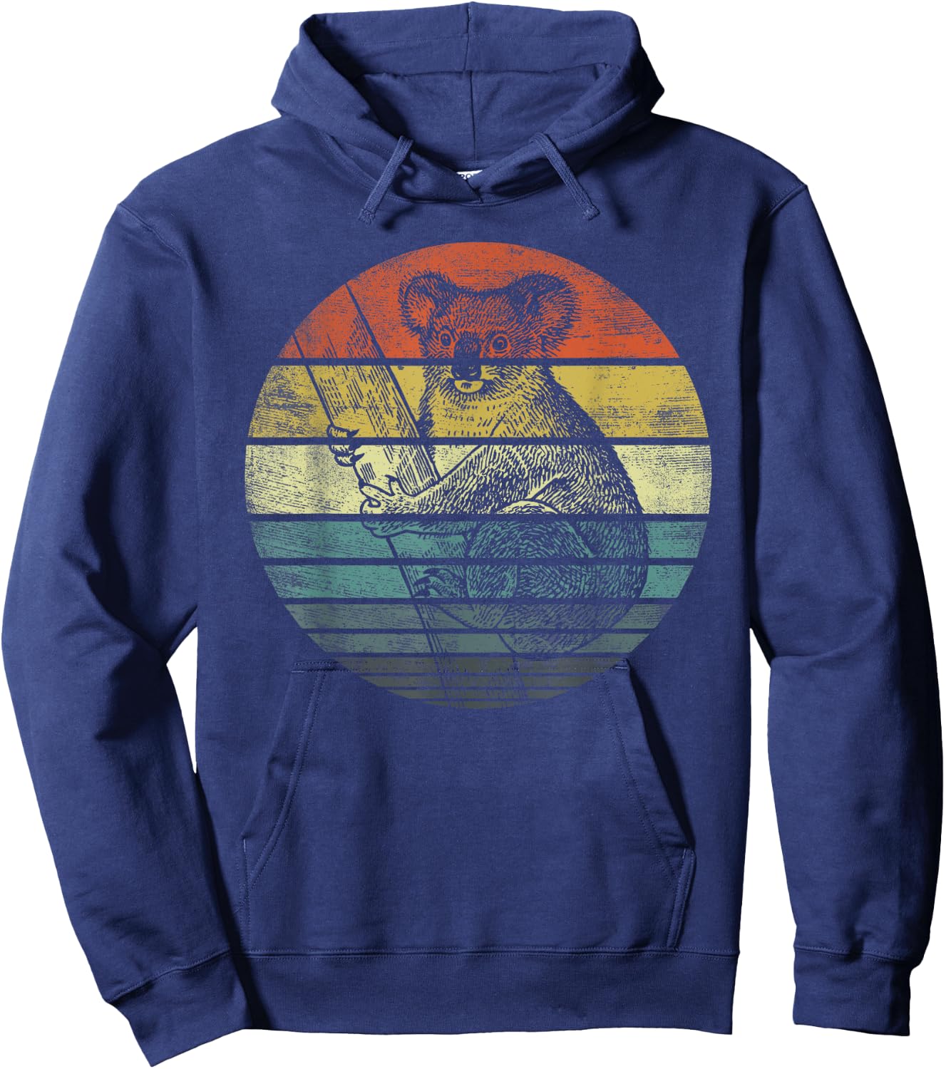 Koala Bear Gifts Retro Sunset Animal Lover Koala Silhouette Hoodie - Hoodie | Navy