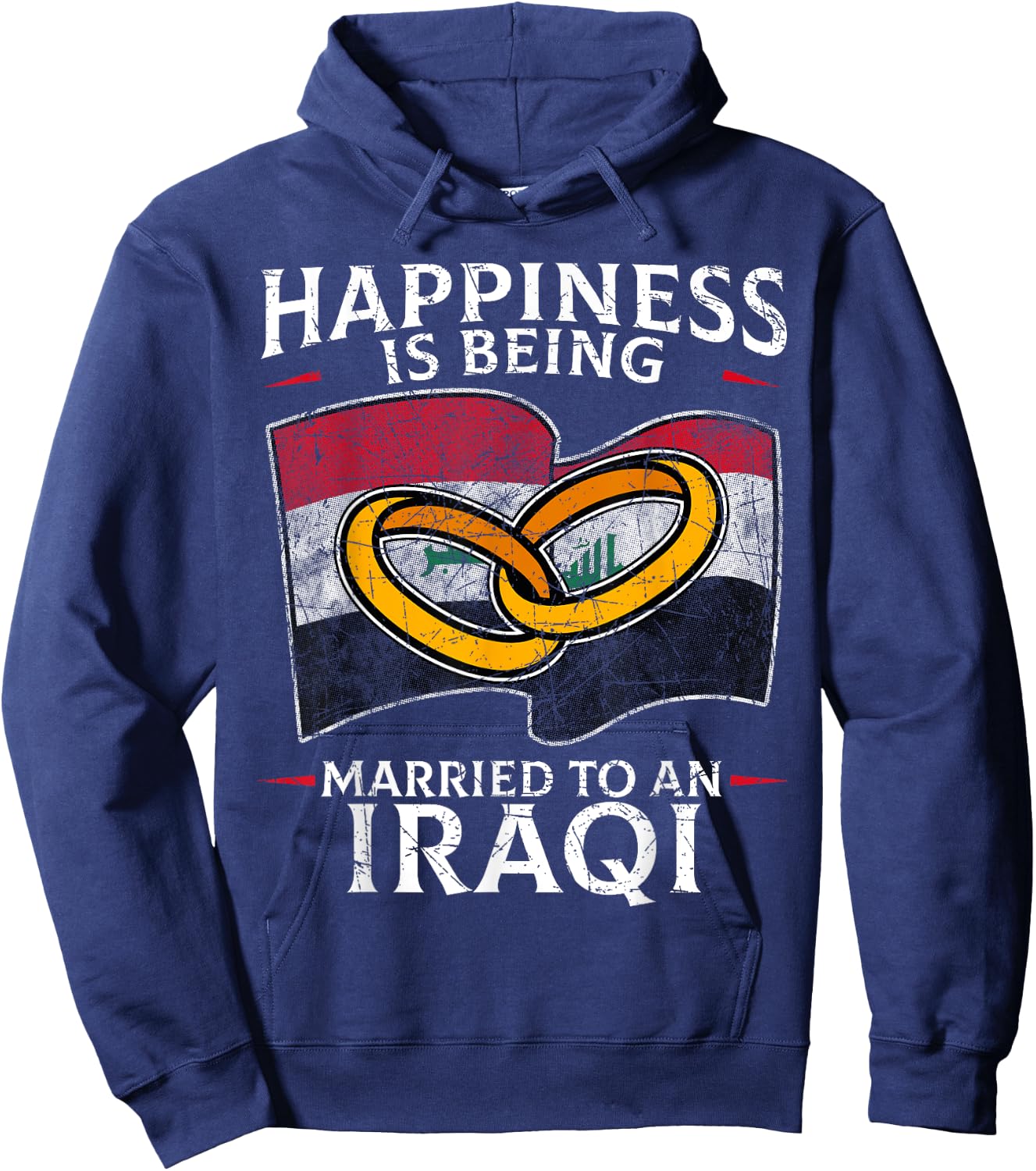 Iraqi Wedding Republic of Iraq Marriage Heritage Hoodie - Hoodie | Navy