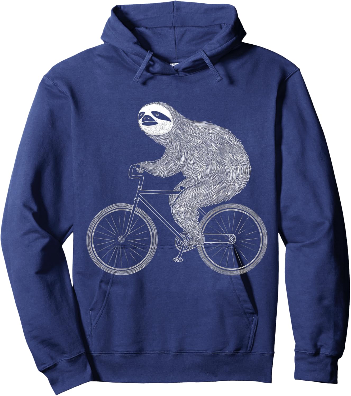 Sloth Riding Bike Funny Cycling Animal Bicycle Sloth Lover Hoodie - Hoodie | Navy