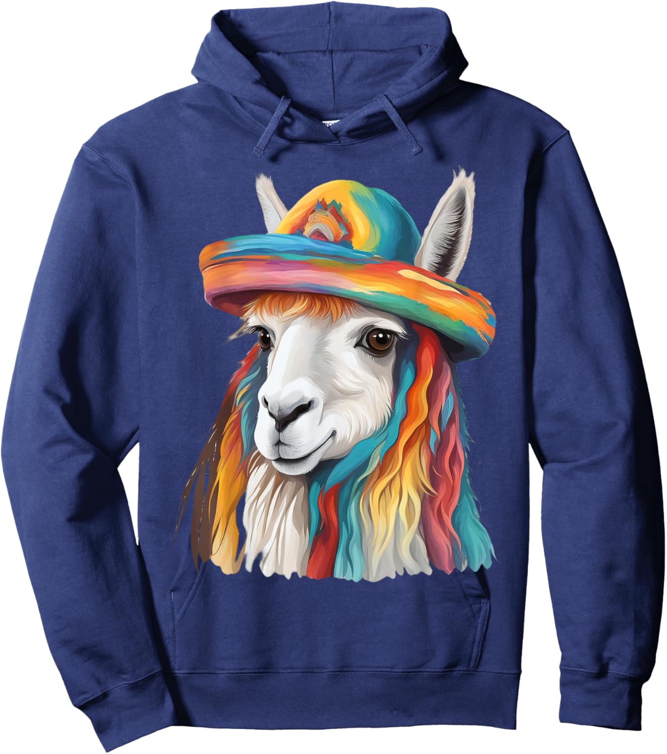 Cute Llama Costume Cotopaxi National Park Alpaca Ecuador Hoodie - Hoodie | Navy