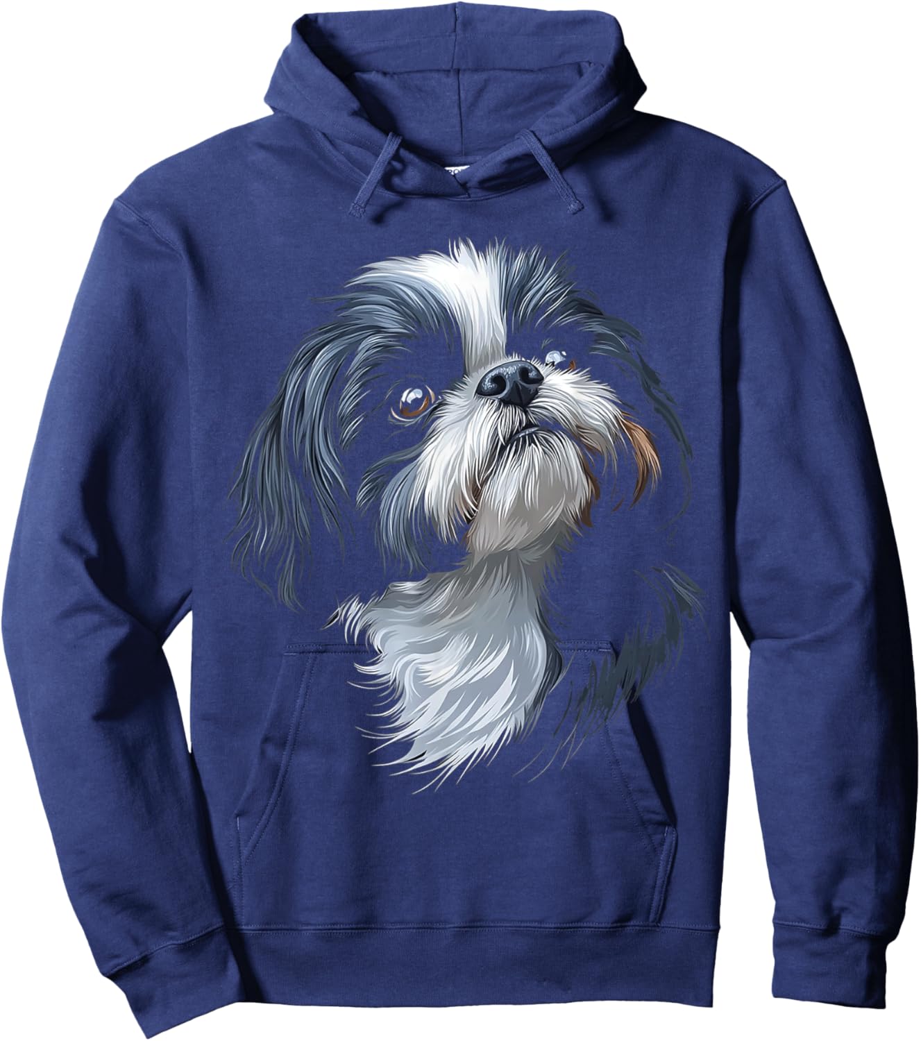 Shih Tzu Dog Motif Pet Art Shih Tzu Women Kids Hoodie - Hoodie | Navy