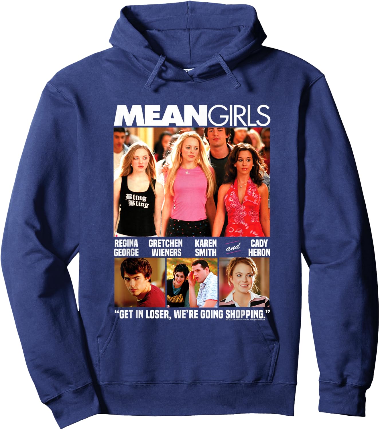 Mean Girls Movie Poster Photo Collage Y2K Movie Hoodie - Hoodie | Navy