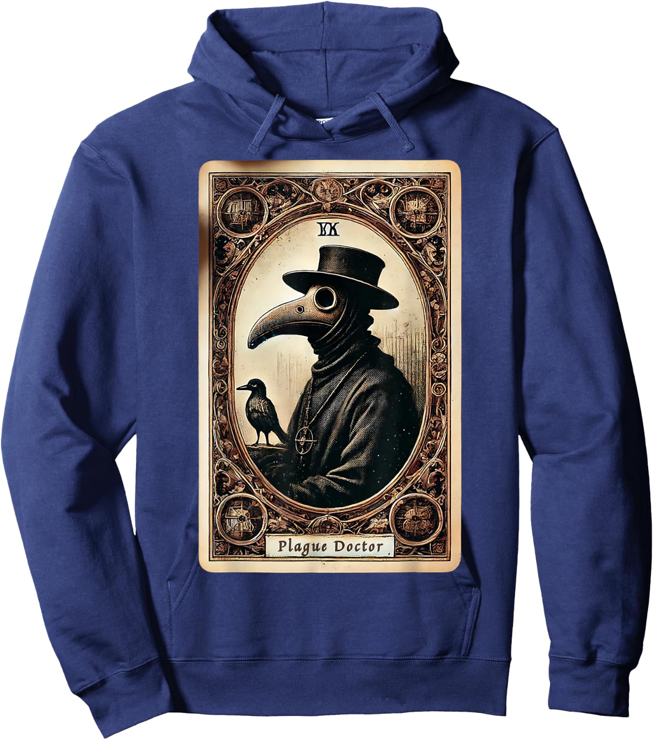 Plague Doctor Tarot Card Shirt Horror Death Occult Satanic Hoodie - Hoodie | Navy