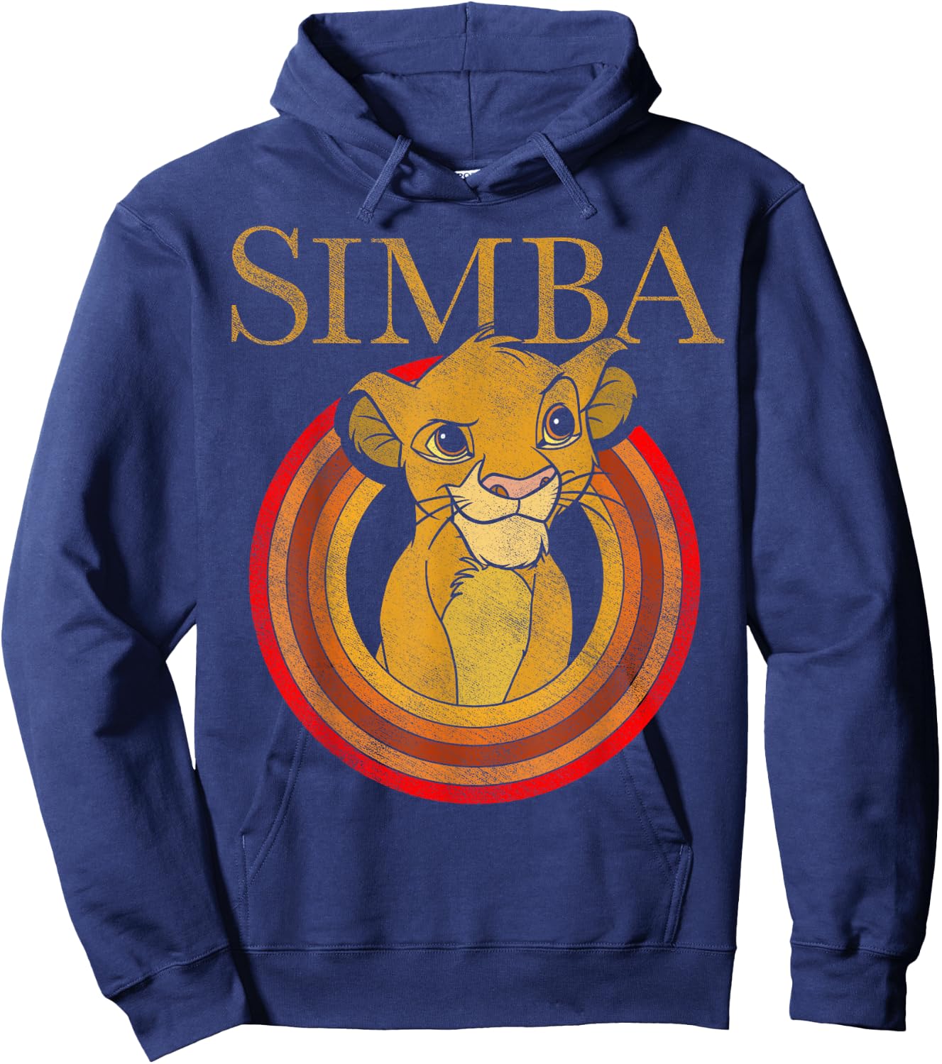 Disney The Lion King Simba Vintage Portrait Front And Back Hoodie - Hoodie | Navy