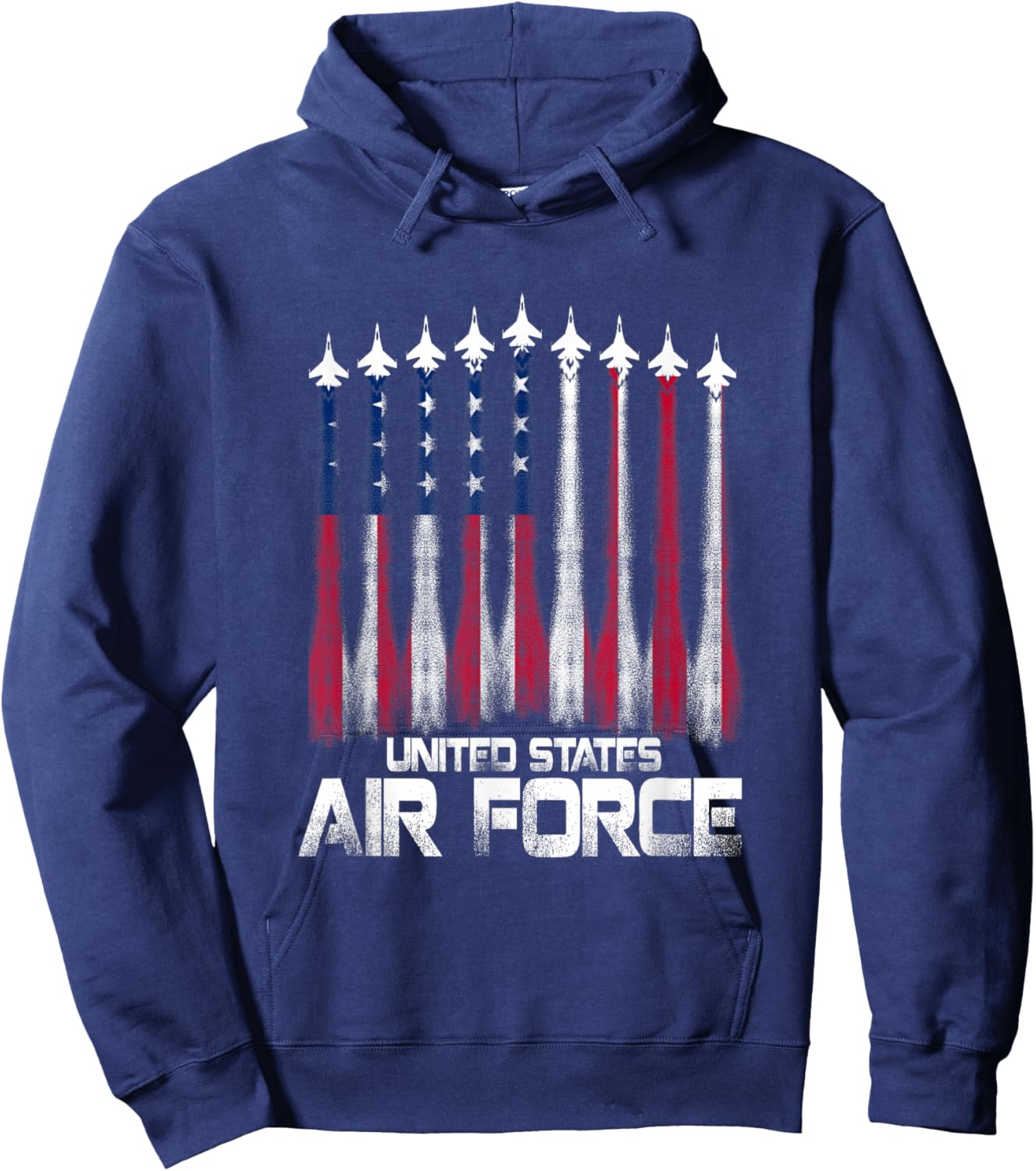 Air Force US Veterans American Flag 4th of July Patriotic Hoodie - Hoodie | Navy