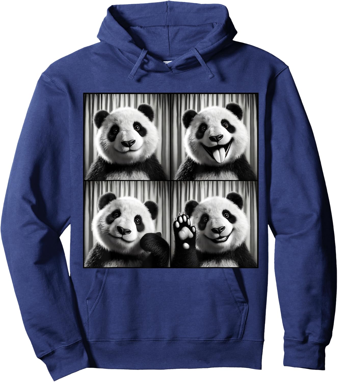 Cute Panda Selfie Photo Funny Photobooth Panda Lover Hoodie - Hoodie | Navy