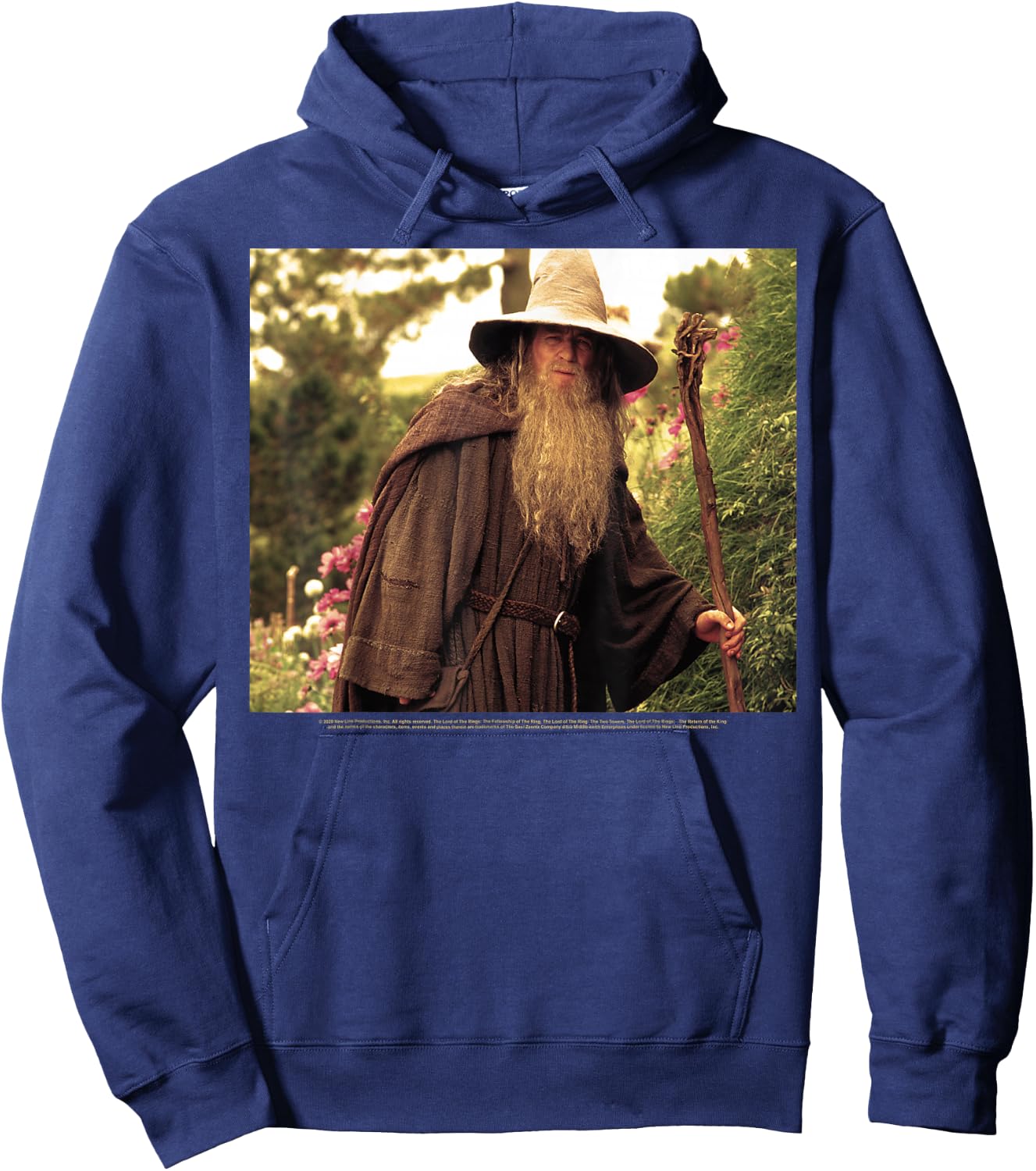 The Lord Of The Rings Gandalf Traveling Portrait Hoodie - Hoodie | Navy