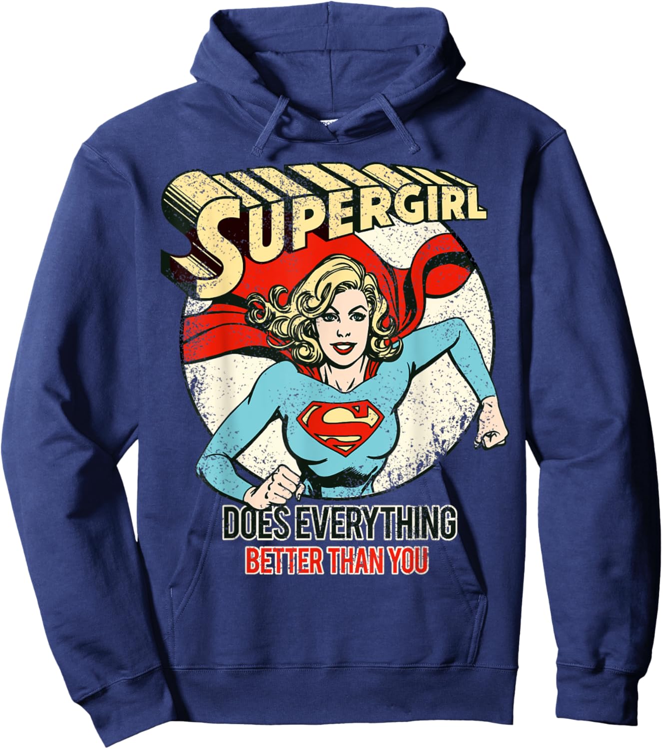 DC Supergirl Text Better Than You Hoodie - Hoodie | Navy