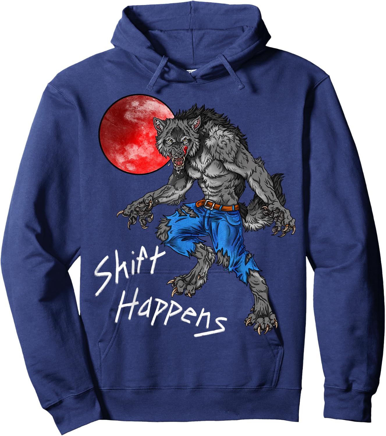 Shift Happens Werewolf Hoodie - Hoodie | Navy