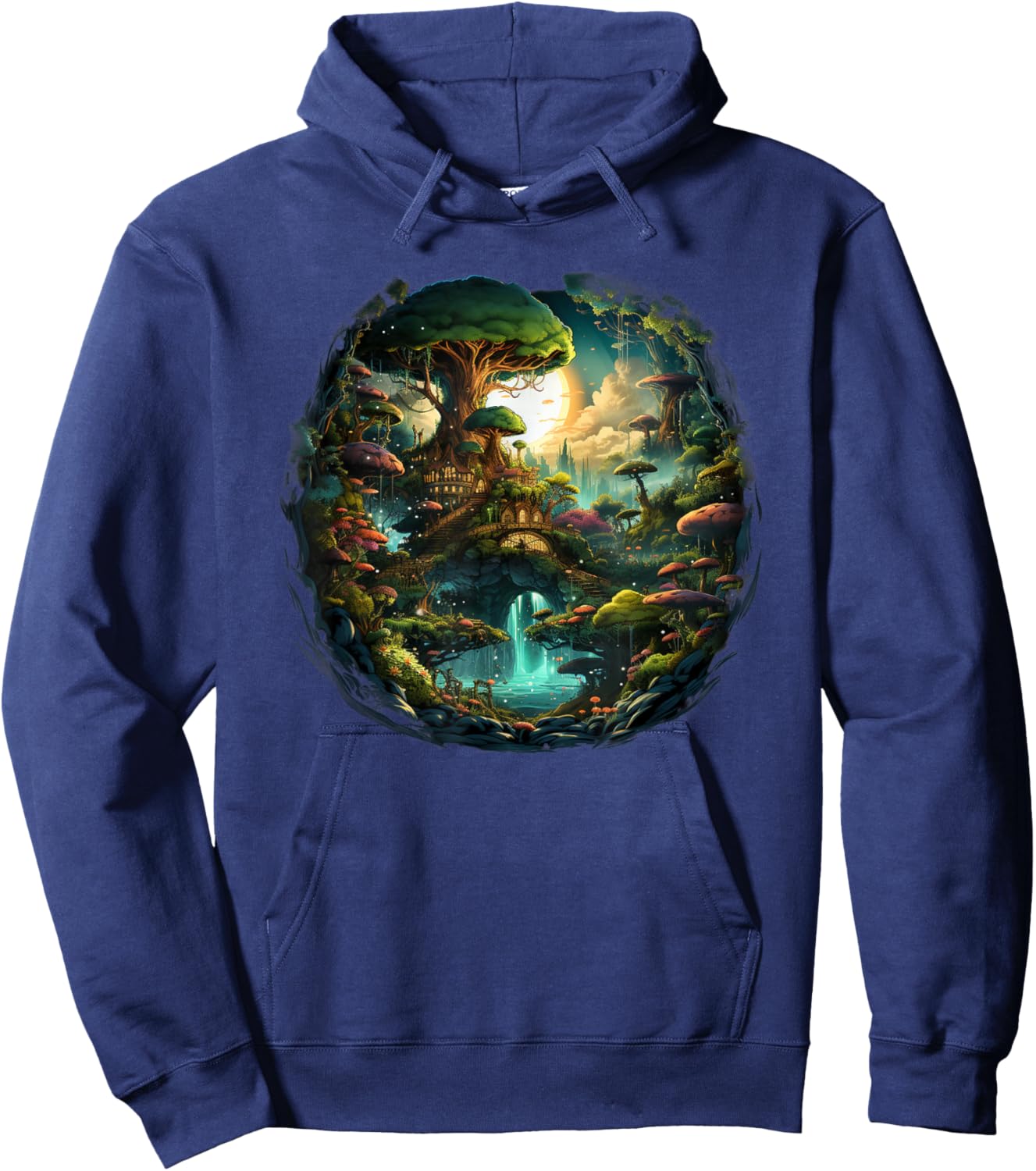Enchanted Forest of Geek and Nature Hoodie - Hoodie | Navy