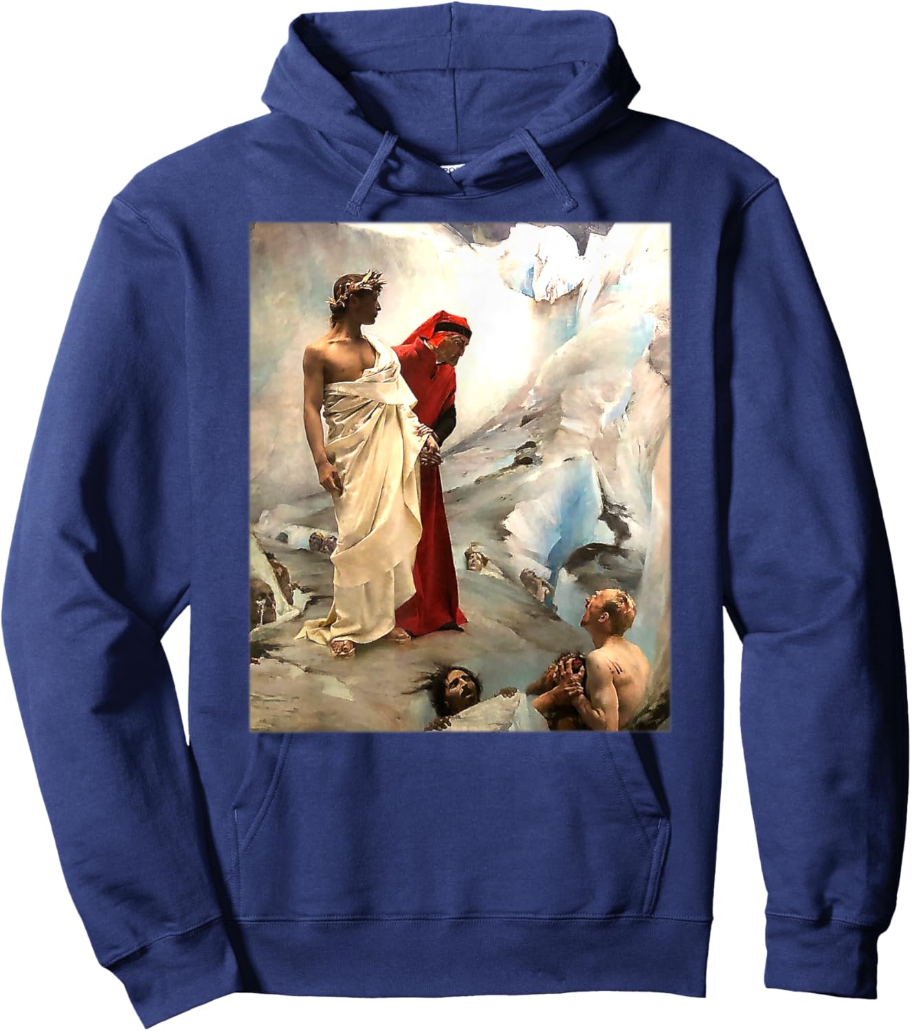 Dante and Virgil in Hell by Gustave Courtois (1879) Hoodie - Hoodie | Navy