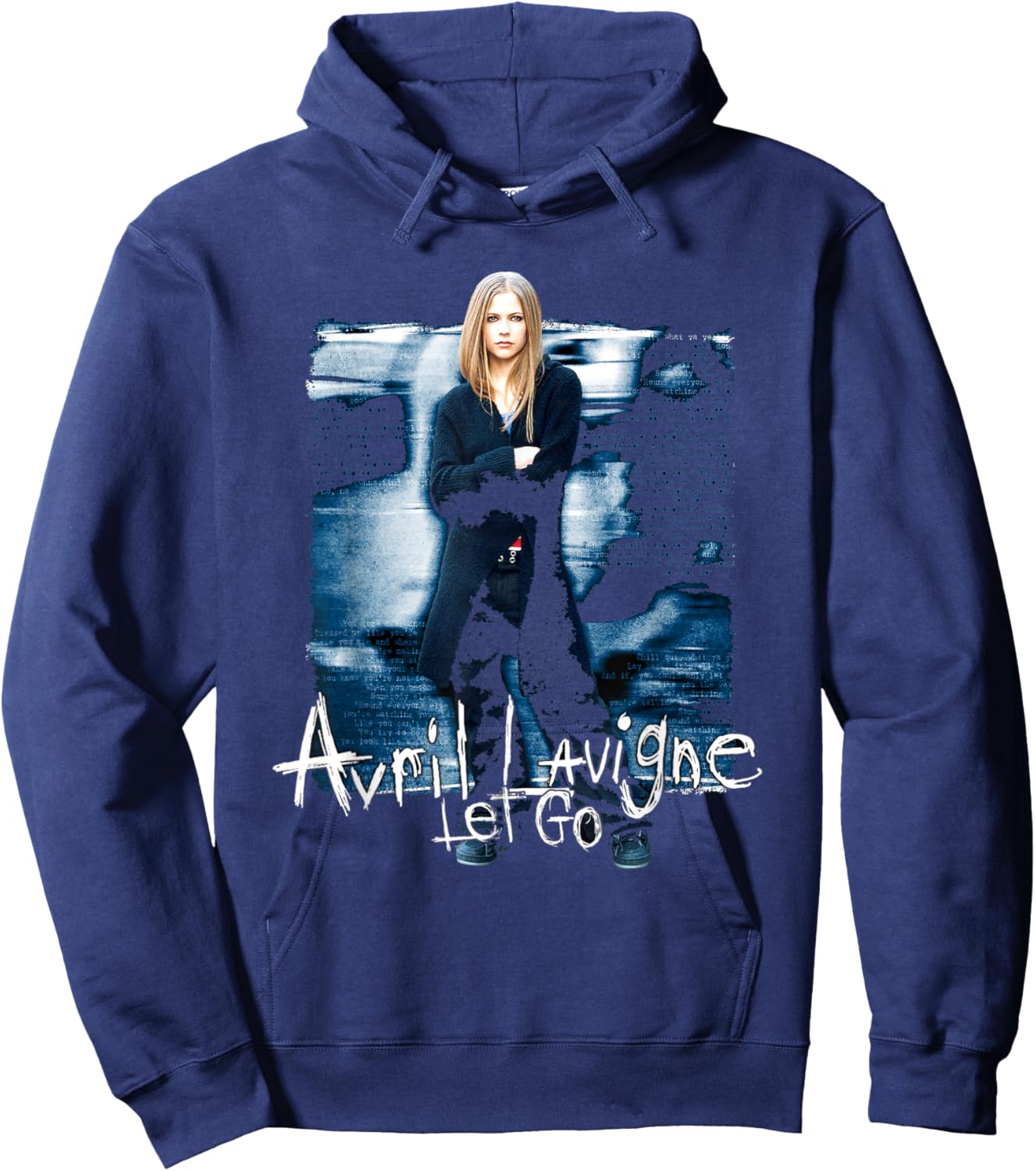 Avril Lavigne Official Let Go - Black, -Adults, Small, Short Sleeve, Classic Fit, Cotton, Polyester Hoodie - Hoodie | Navy