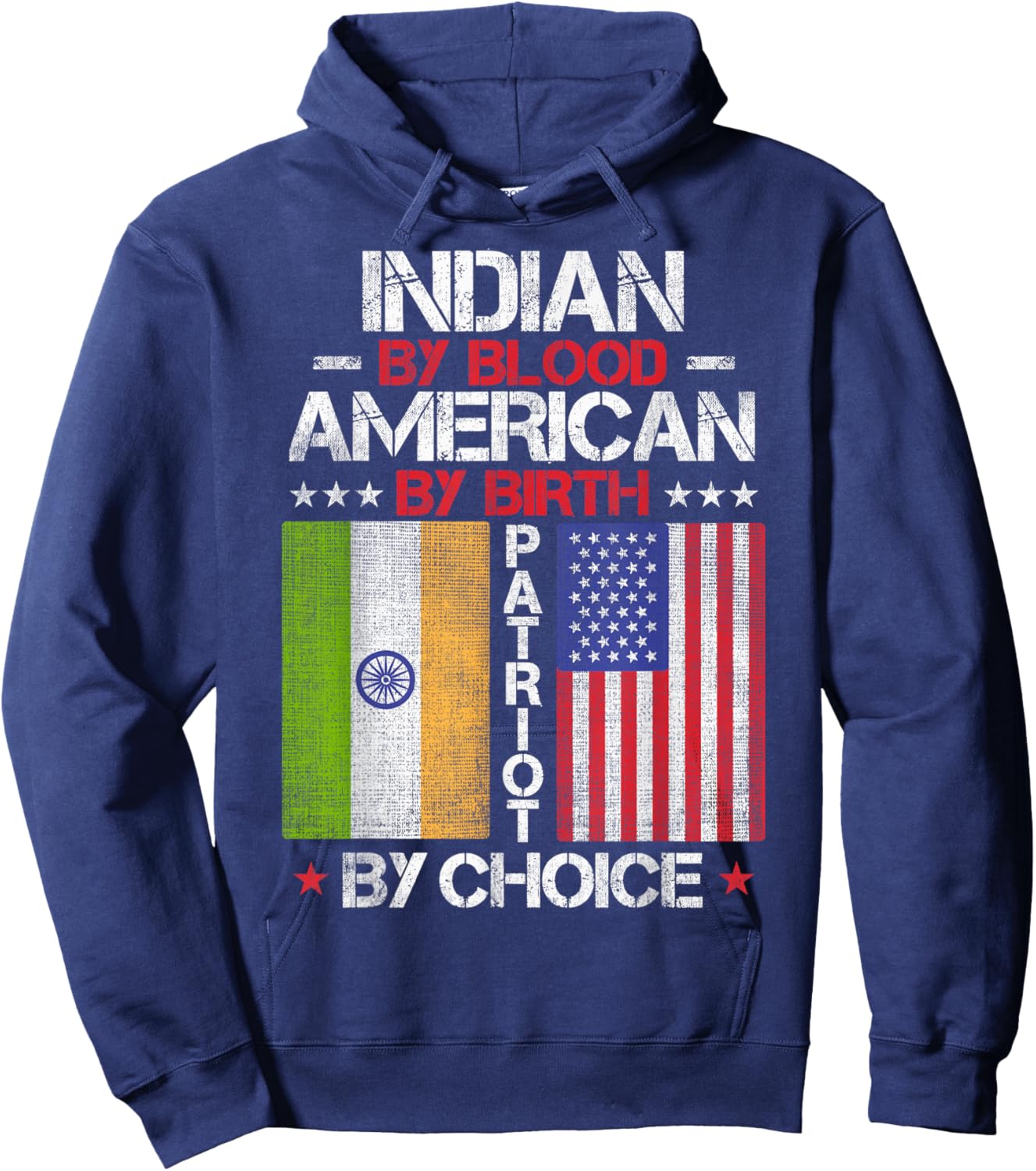 Indian By Blood American By Birth Patriot By Choice Hoodie - Hoodie | Navy