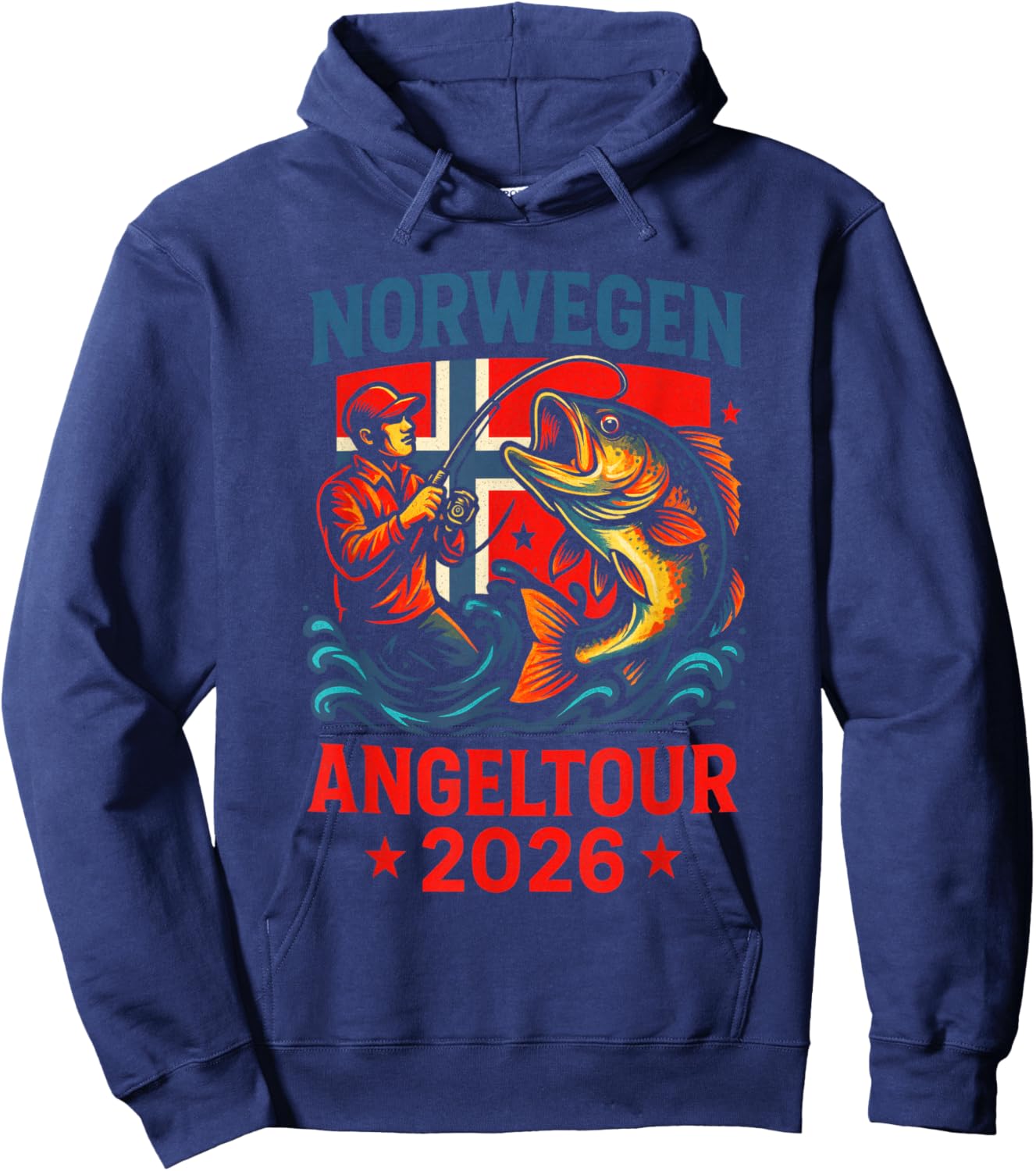 Norwegen Angeltour 2026 - Norwegen Angelurlaub Hoodie - Hoodie | Navy