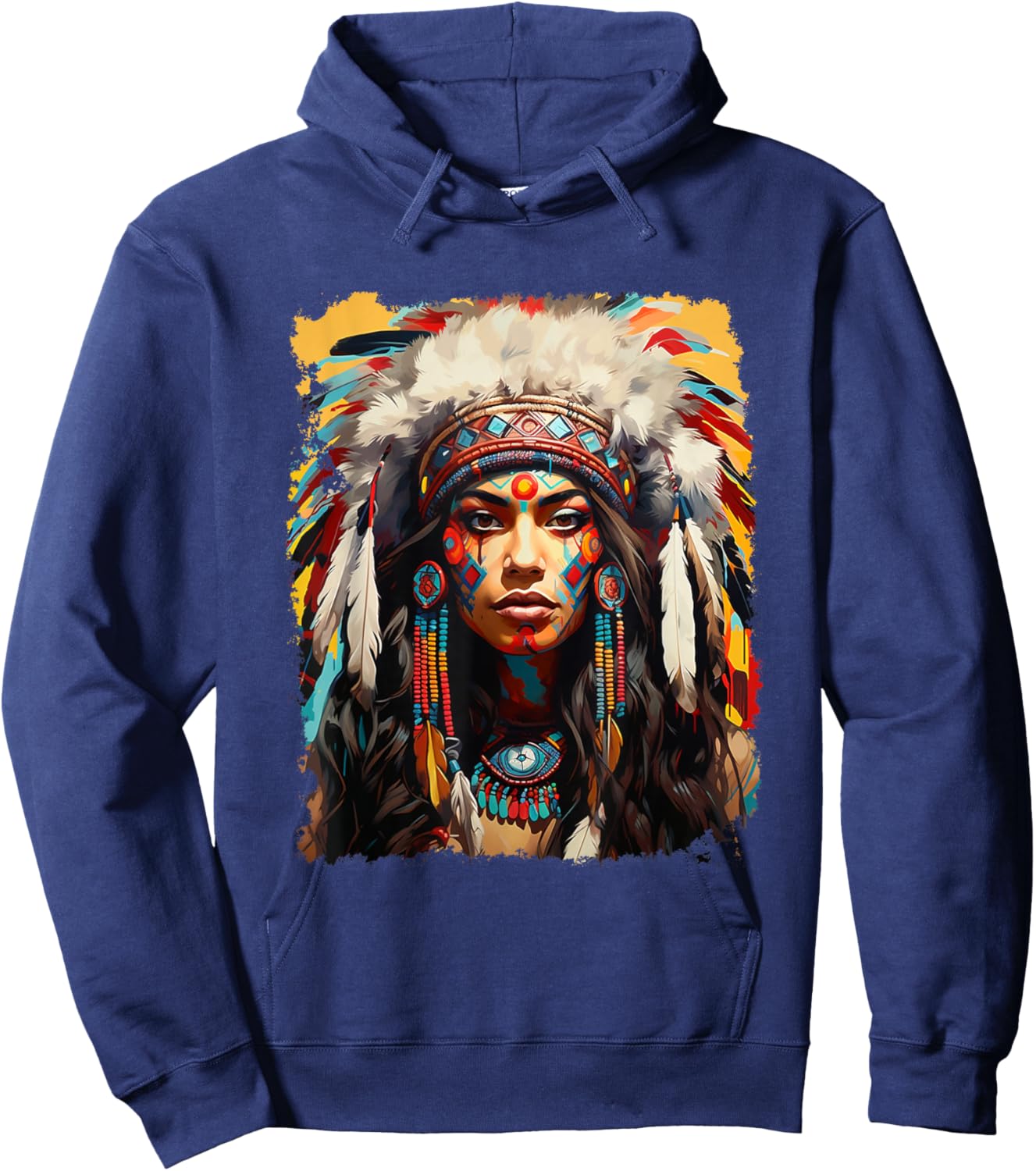 Beautiful Native American Hoodie - Hoodie | Navy