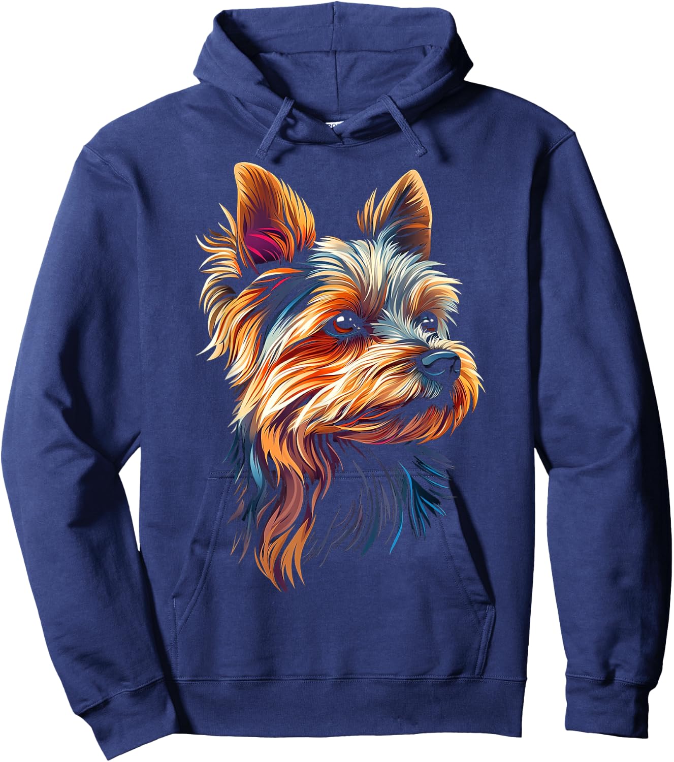 Silky Terrier Dog Motif Pet Illustration Silky Terrier Women Kids Hoodie - Hoodie | Navy