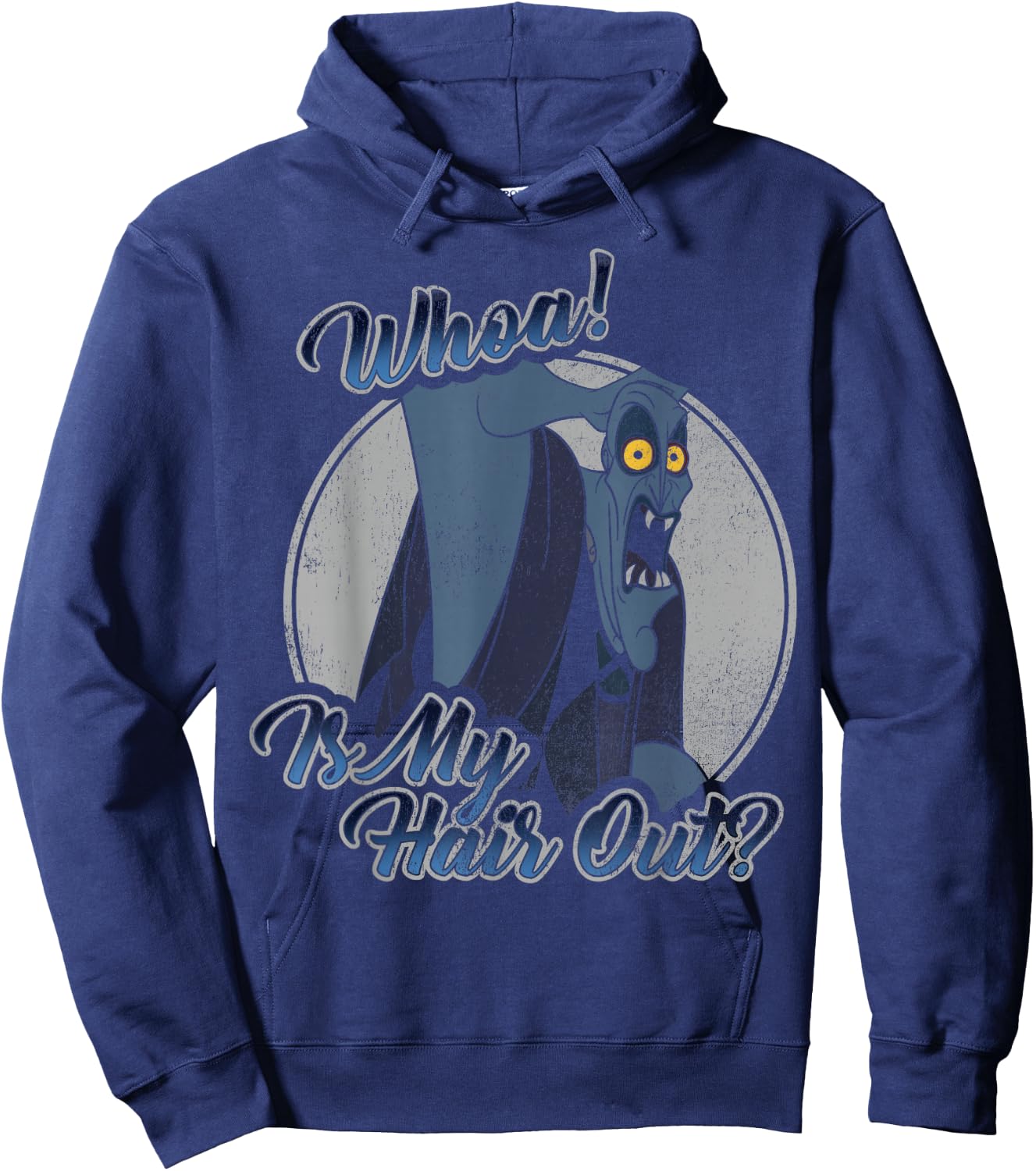 Disney Hercules Hades Whoa is My Hair Out Graphic Hoodie - Hoodie | Navy