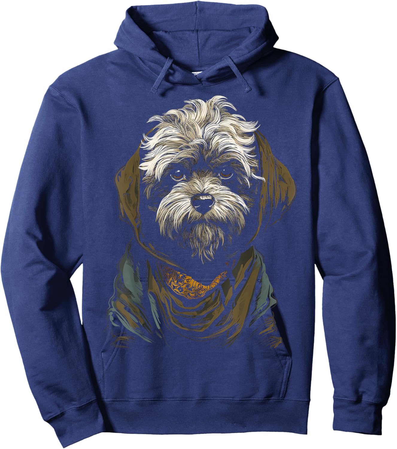 Shih Tzu Motif Pet Artwork Dog Shih Tzu Women Kids Hoodie - Hoodie | Navy