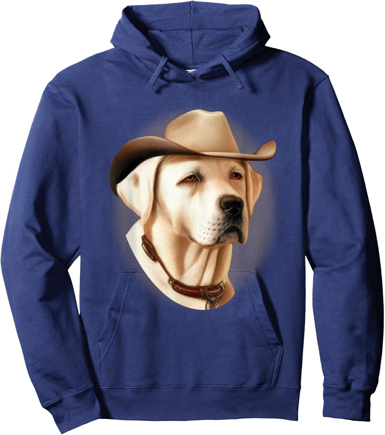 White Labrador Retriever Dog - Funny Sherif Cowboy White Lab Hoodie - Hoodie | Navy
