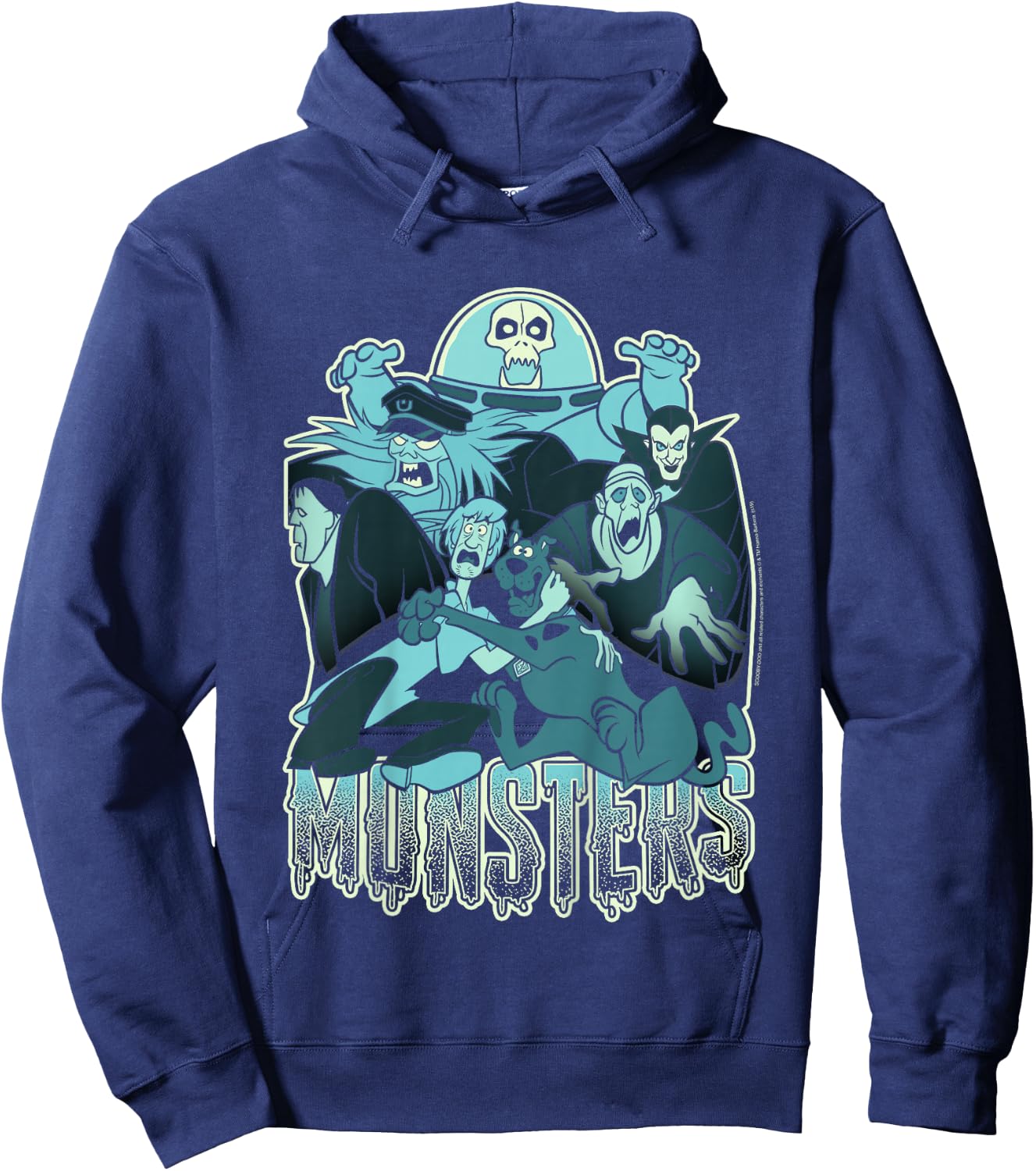 Kids Scooby-Doo Shaggy And Scooby Monsters Group Shot Hoodie - Hoodie | Navy