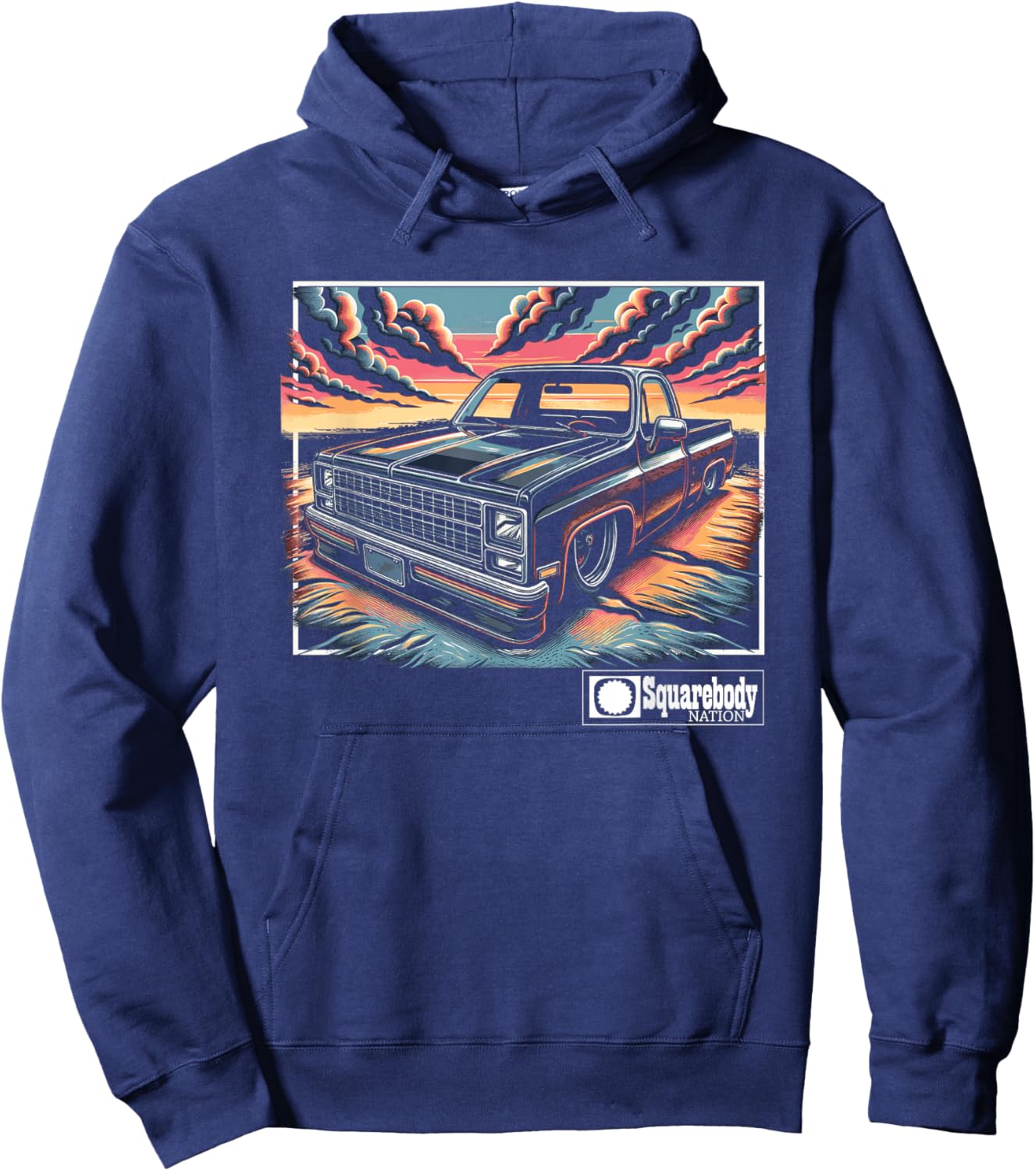 Squarebody Classic Square body Squarebody Life Sunset Hoodie - Hoodie | Navy