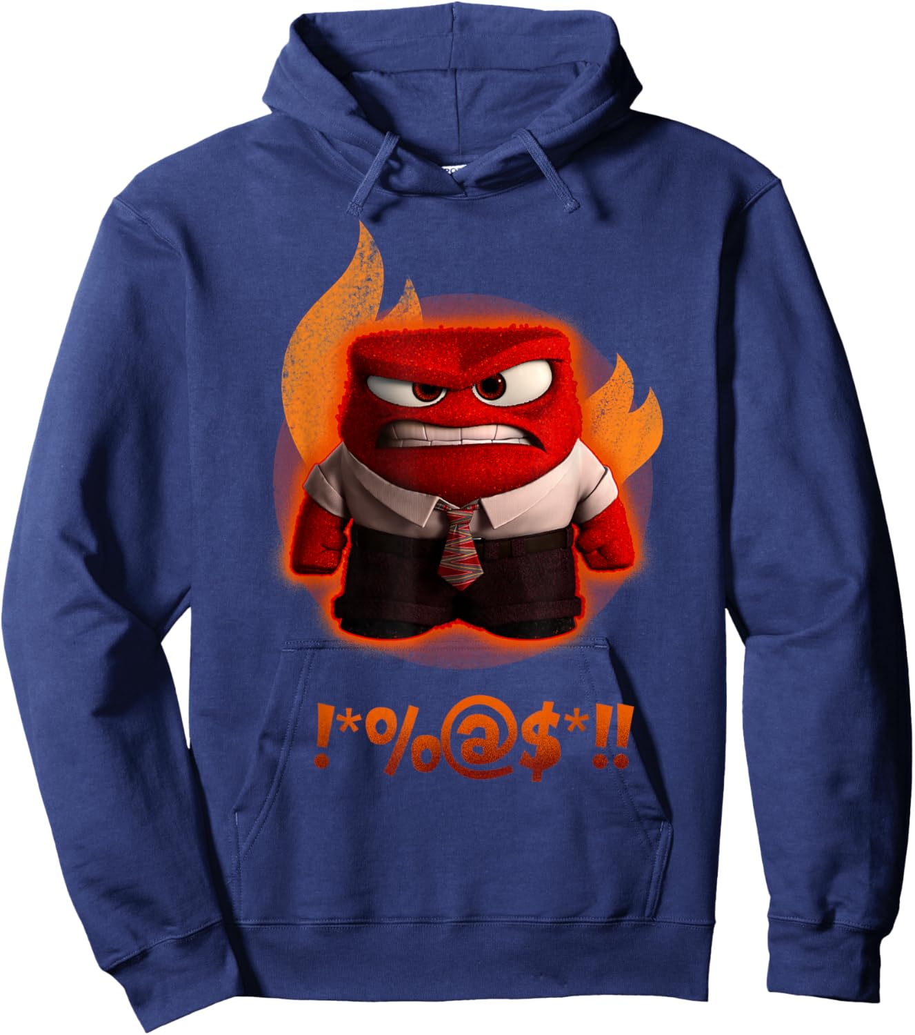 Disney Pixar Inside Out Anger Shouting Curses Fiery Shot Hoodie - Hoodie | Navy