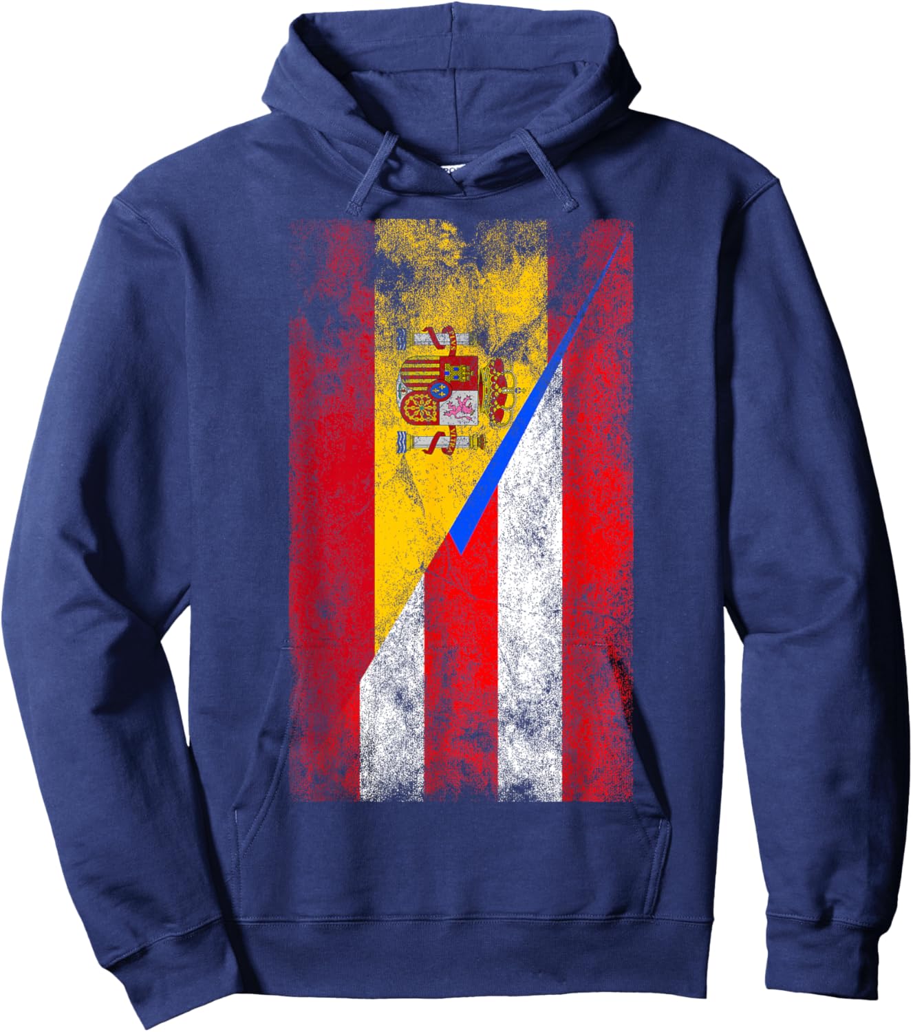 Spain & Puerto Rico Flags - Spanish Puerto Rican Hoodie - Hoodie | Navy