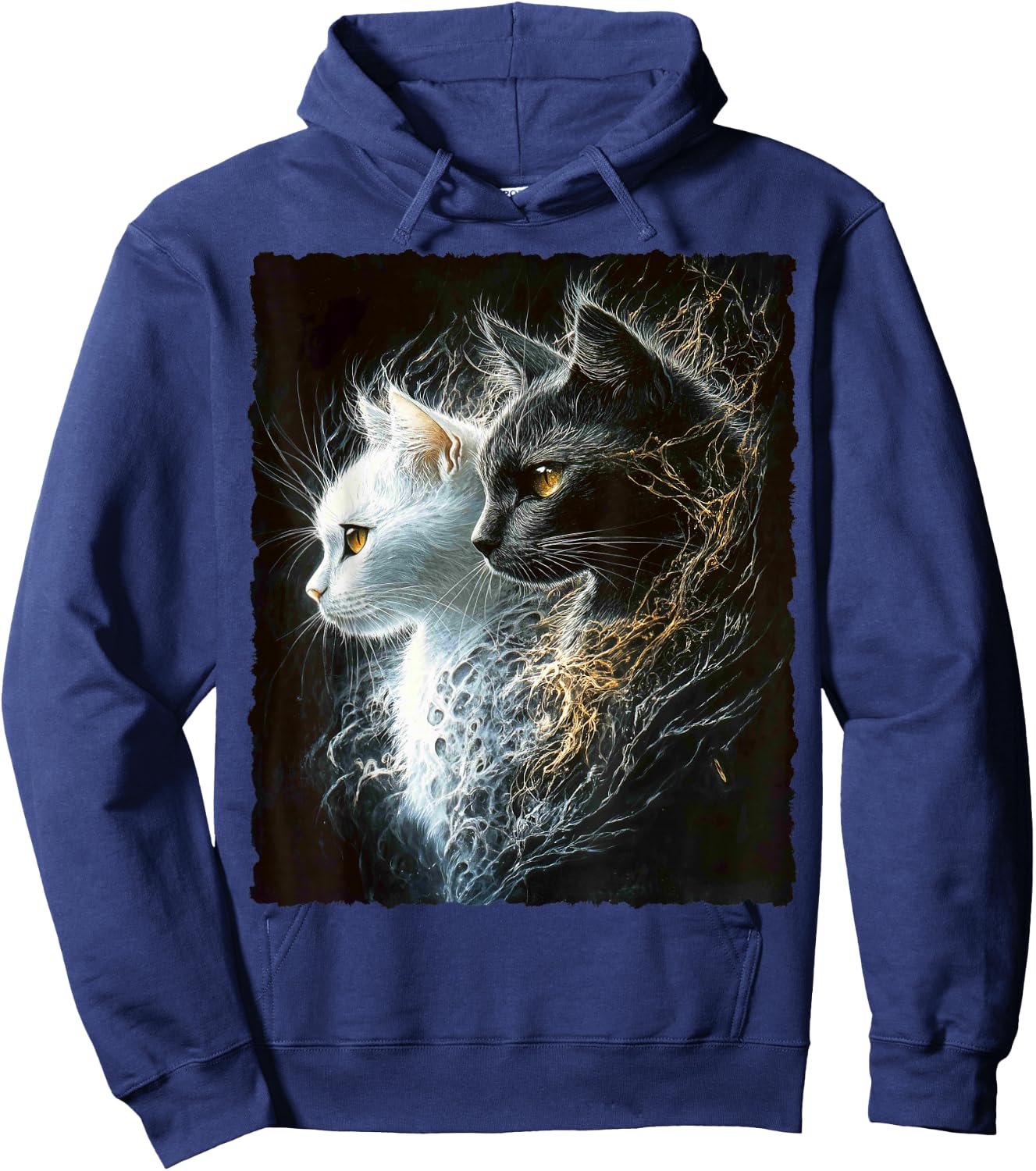 Cute Magical Cat Kitten Fantasy Art Design Hoodie - Hoodie | Navy