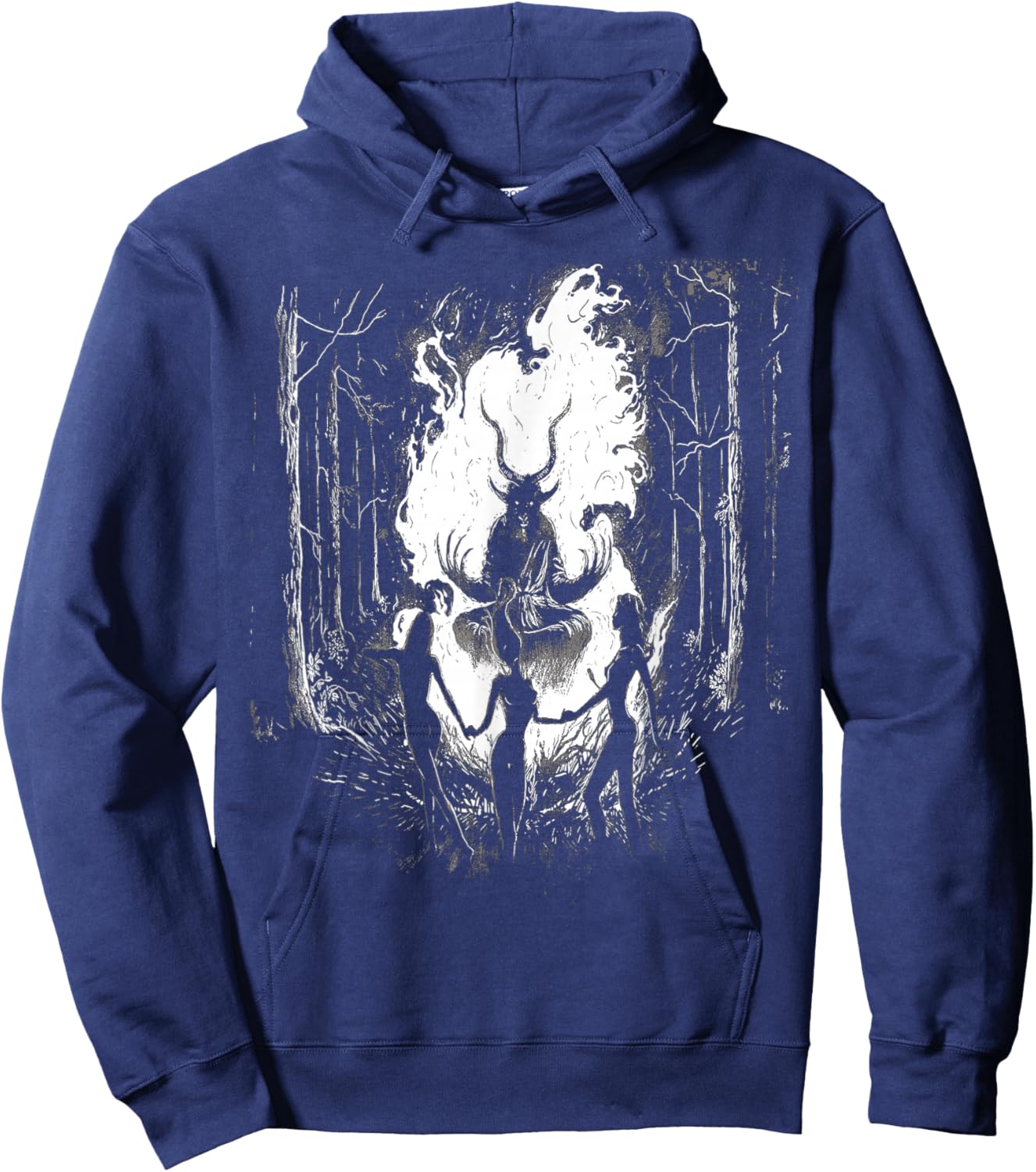 Witches Dancing With Baphomet Occult Witch Gothic Sabbath Hoodie - Hoodie | Navy