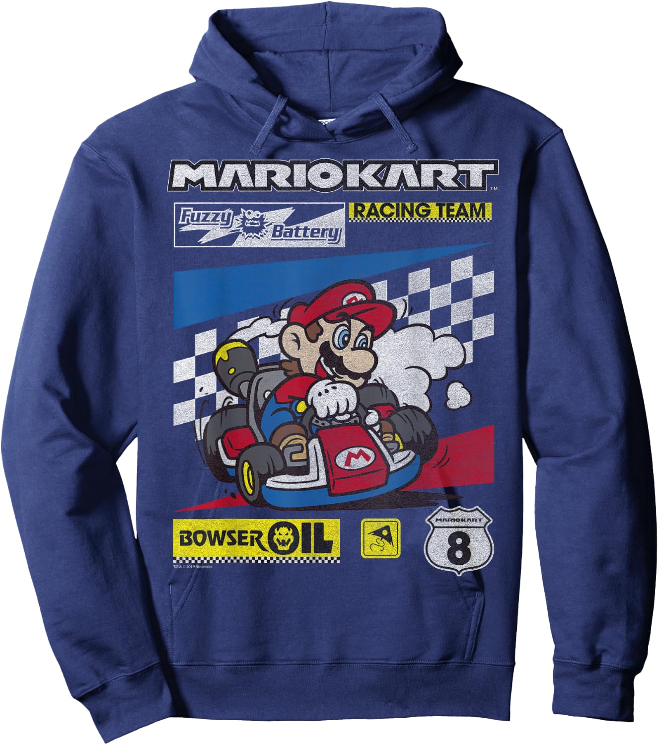 Mario Kart Racing Team Drifting Bold Poster Hoodie - Hoodie | Navy