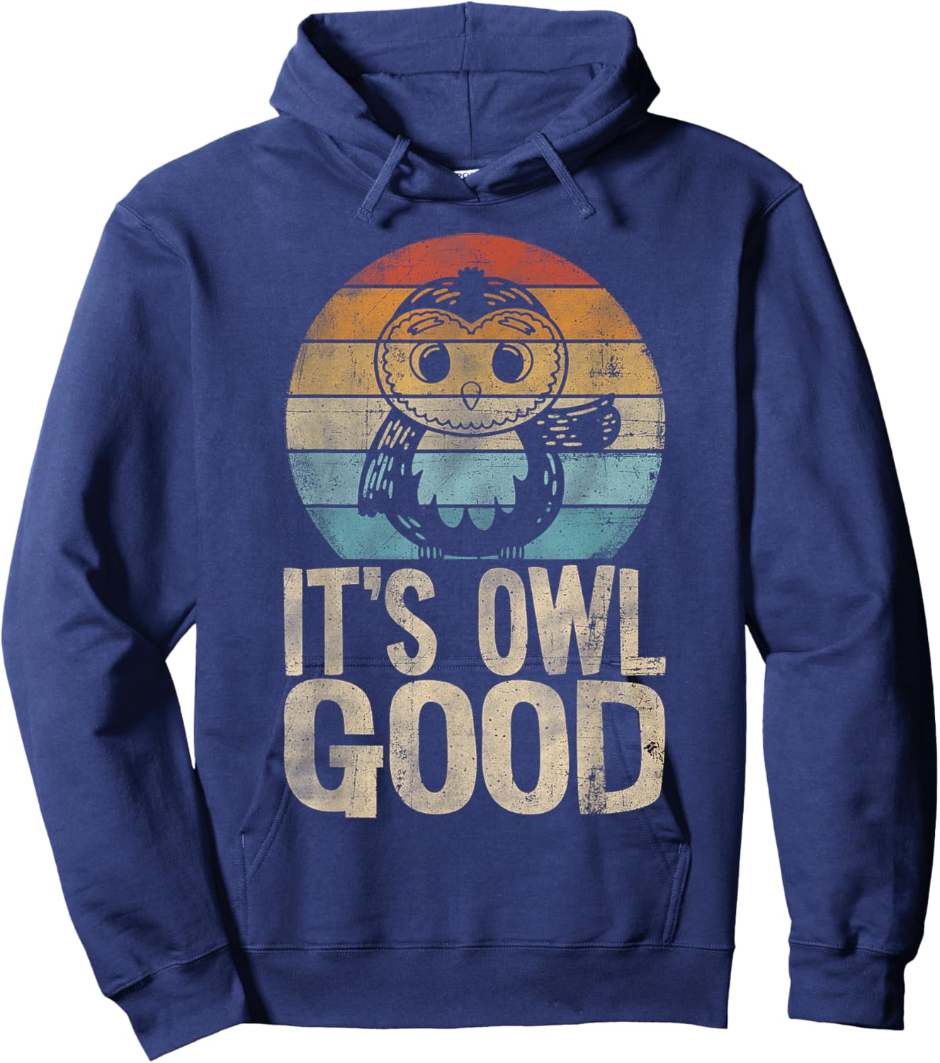 Funny Owl, Funny Bird, Funny Animal Saying, Owl Lover, Owl Hoodie - Hoodie | Navy