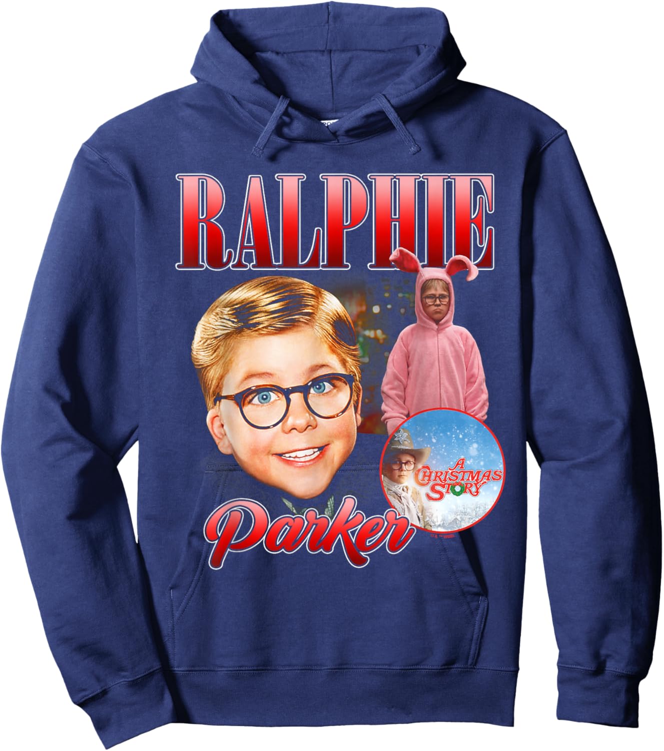 A Christmas Story Ralphie Collage Hoodie - Hoodie | Navy