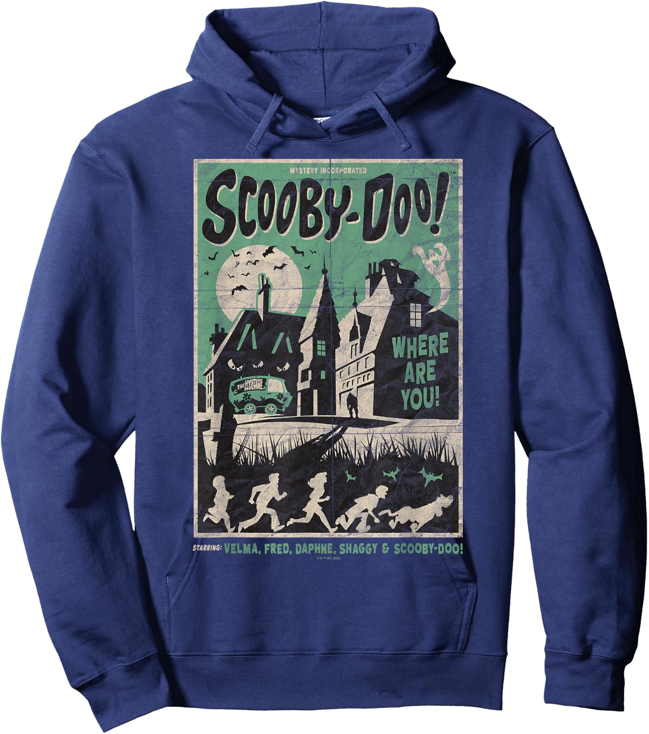 Scooby-Doo Mystery Incorporated Scary House Movie Poster Hoodie - Hoodie | Navy