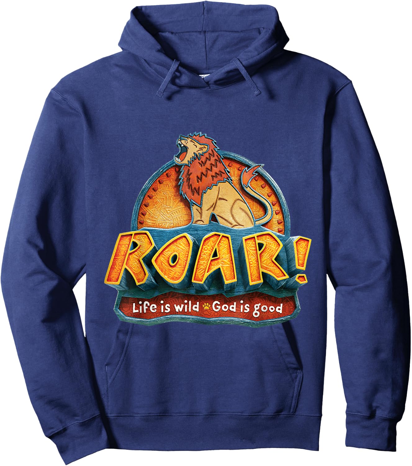 Lion Roar Shirt Life Is Wild God Is Good Animals Roar Shirt Hoodie - Hoodie | Navy