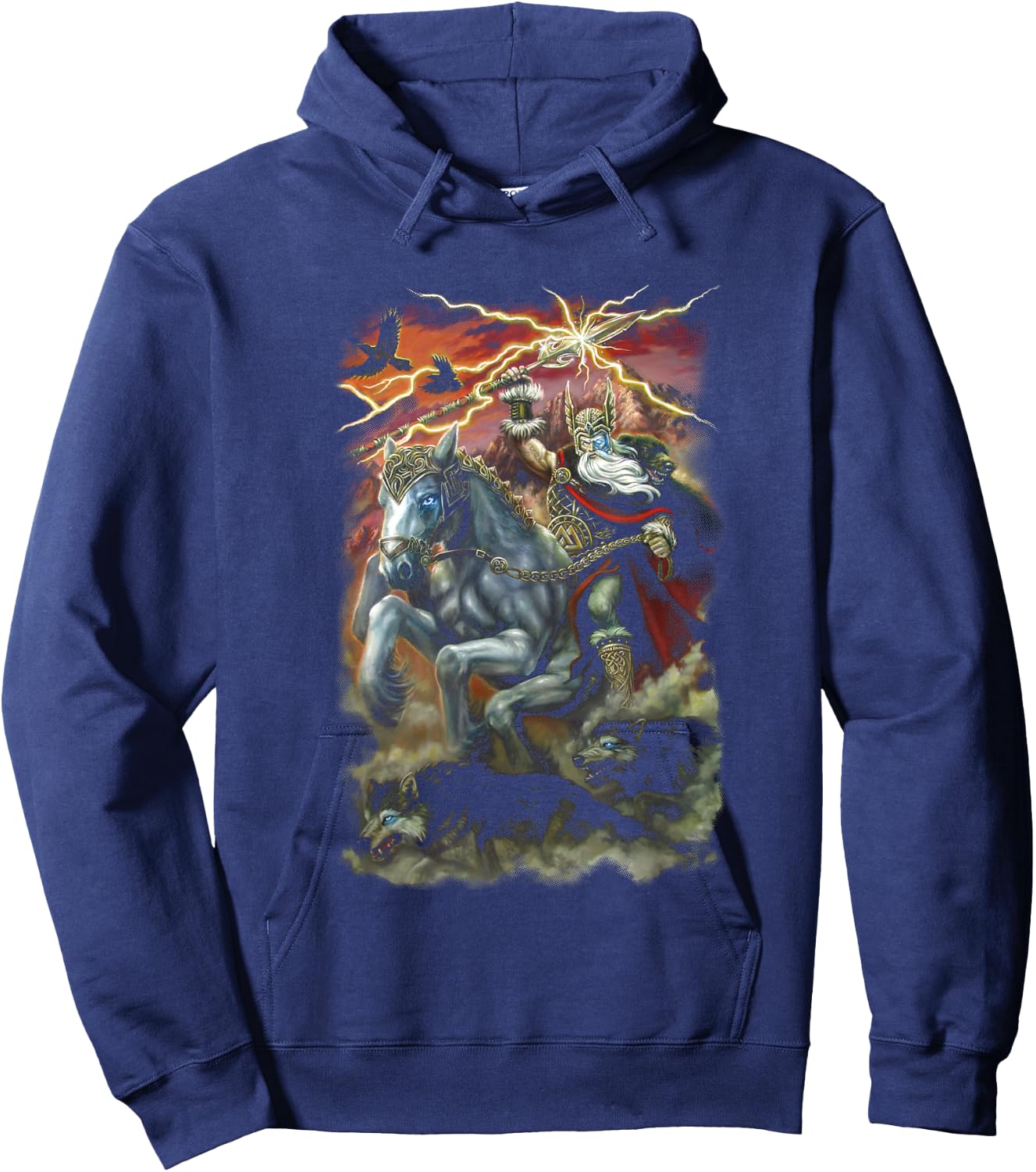 Odin Sleipnir horse norse nordic asatru Viking Fantasy art Hoodie - Hoodie | Navy