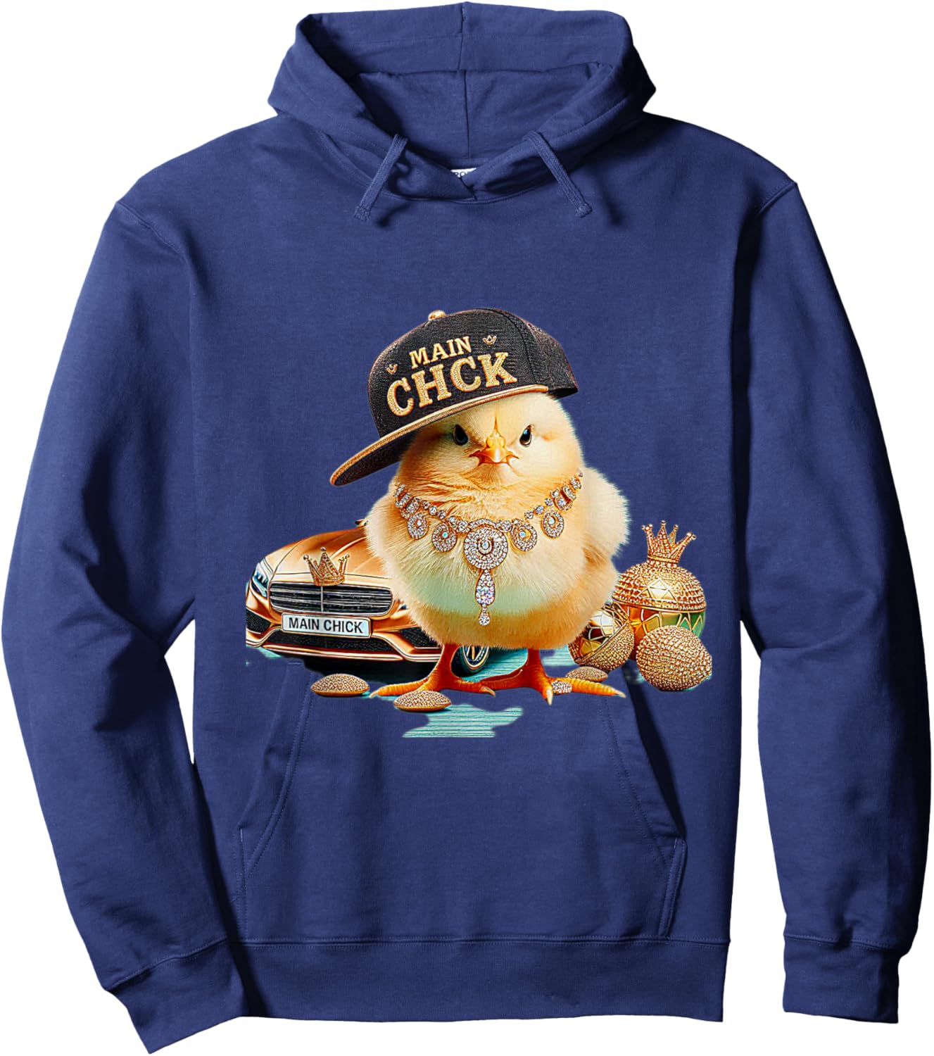Main Chick Energy | Ultimate Chicken Swag for wife or mom Hoodie - Hoodie | Navy