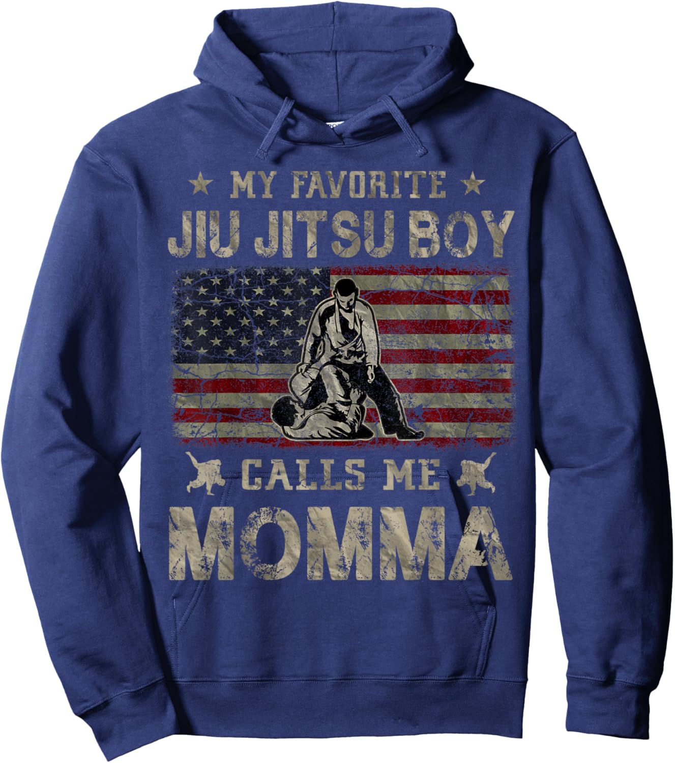 My Favorite Jiu Jitsu Boy Calls Me Momma Mother's Day Hoodie - Hoodie | Navy