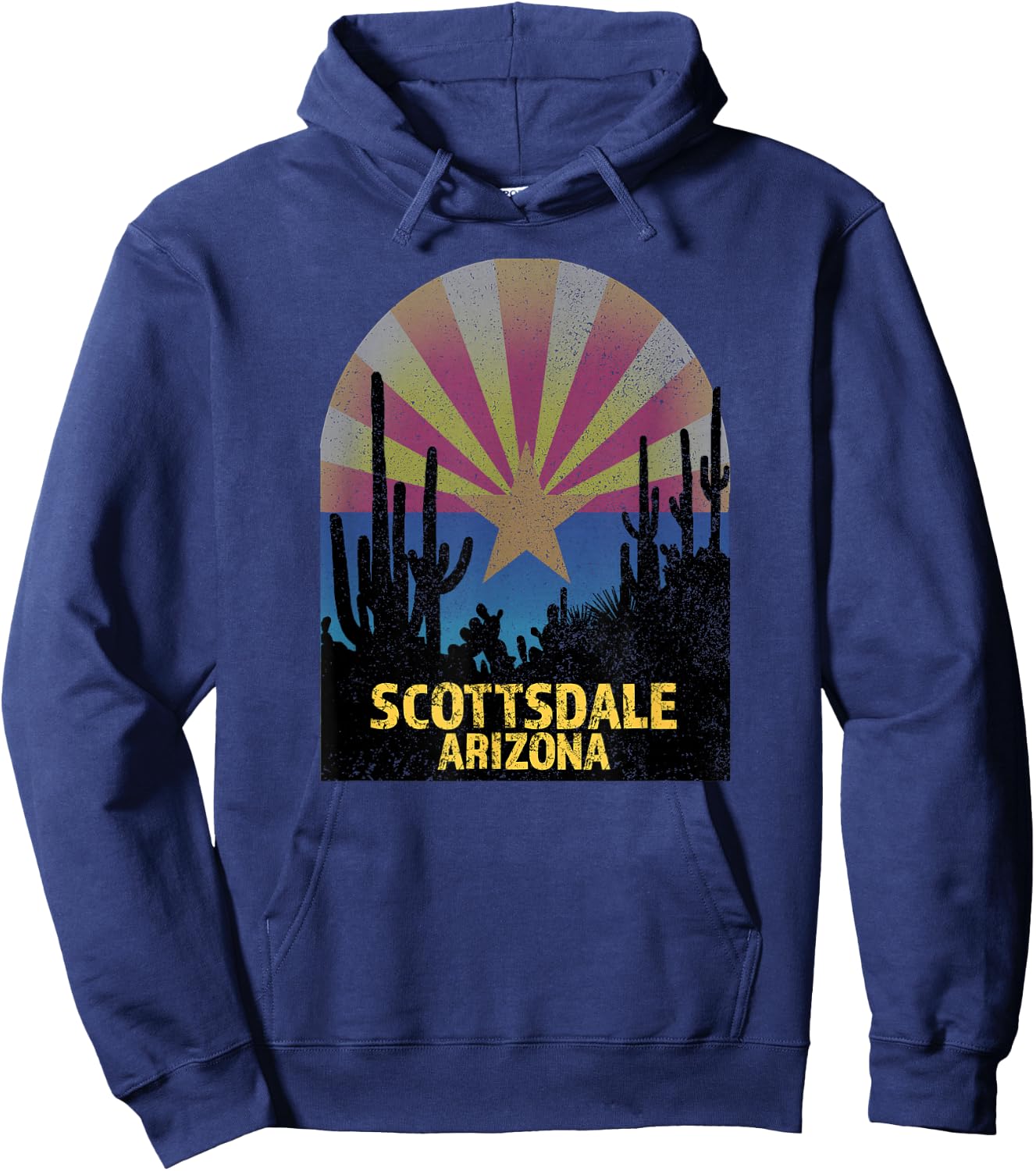 Scottsdale Arizona - Scottdale AZ Distressed Shirt Hoodie - Hoodie | Navy