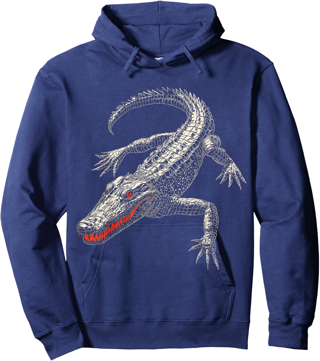 Crocodile Animal Graphic Artwork Crocodile Hoodie - Hoodie | Navy
