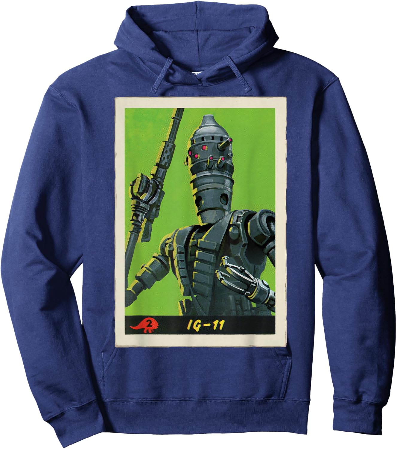 Star Wars The Mandalorian IG-11 Vintage Style Poster Hoodie - Hoodie | Navy