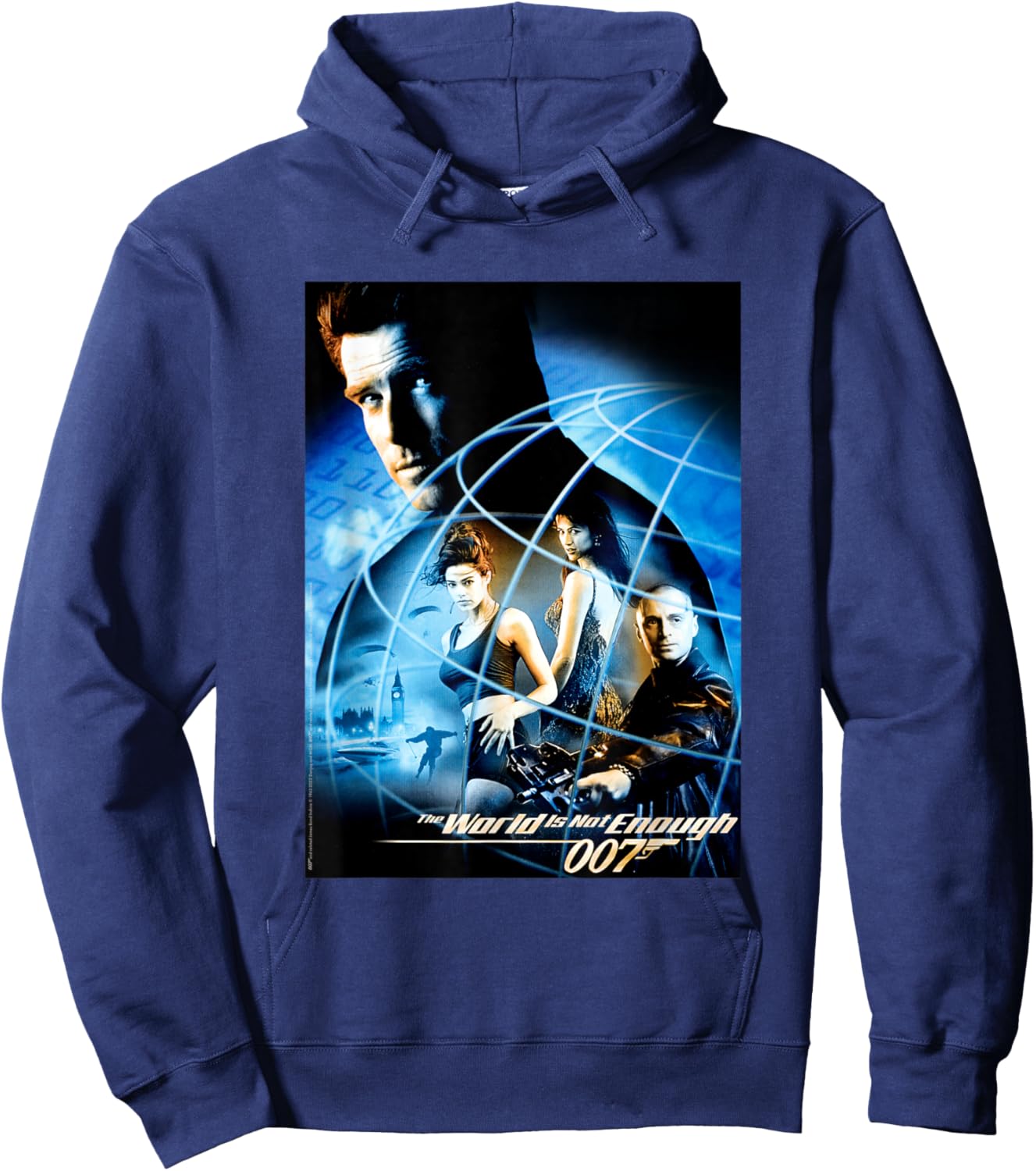 Official James Bond 007 The World is Not Enough Hoodie - Hoodie | Navy