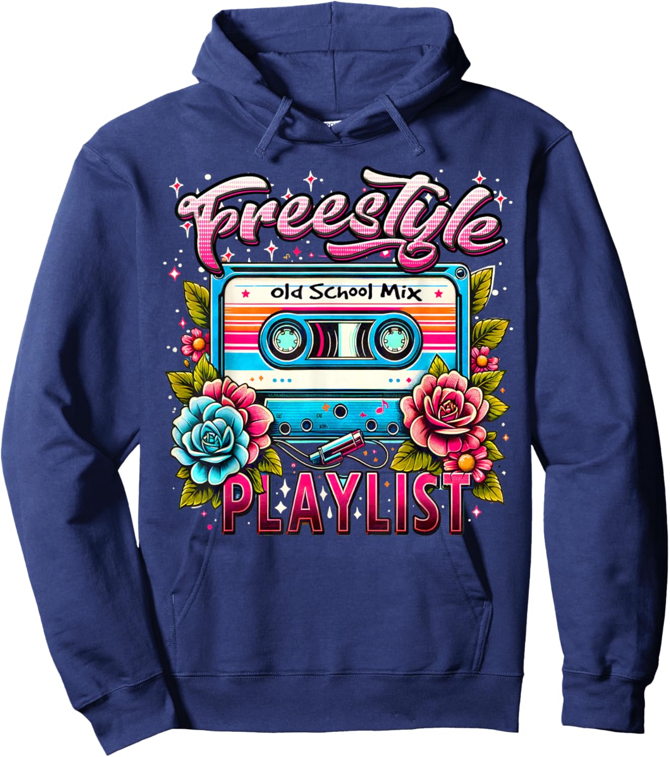 Freestyle Playlist Old School Mix Best Throwback Concert Hoodie - Hoodie | Navy